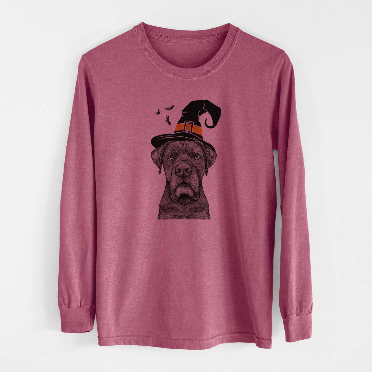Witch Rocco the Cane Corso - Men's Heavyweight 100% Cotton Long Sleeve