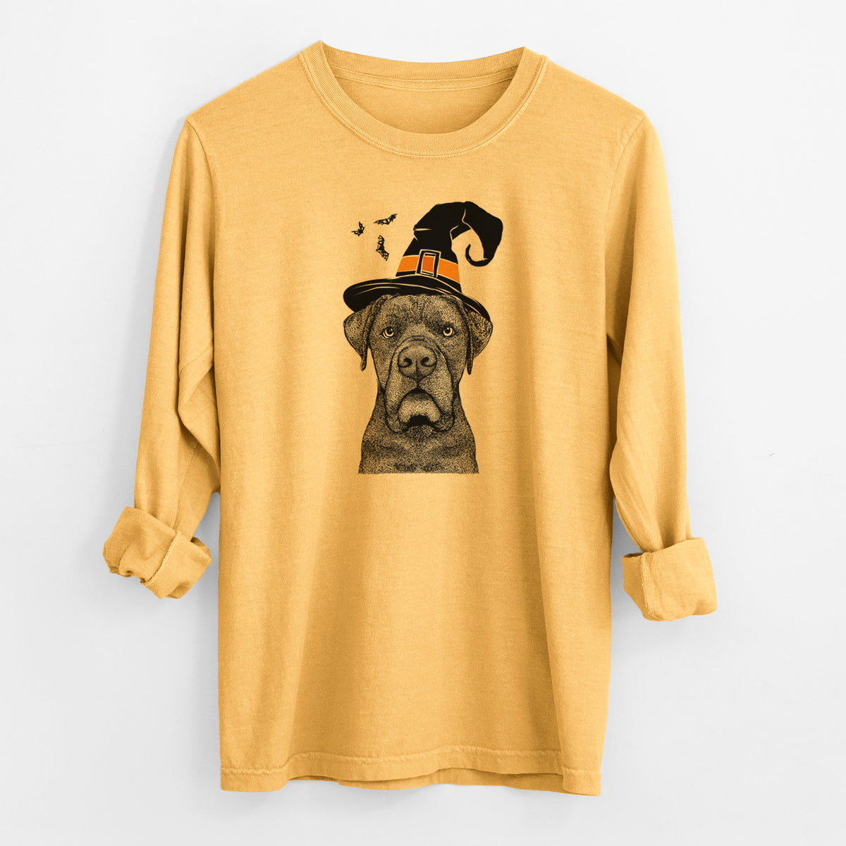 Witch Rocco the Cane Corso - Men's Heavyweight 100% Cotton Long Sleeve