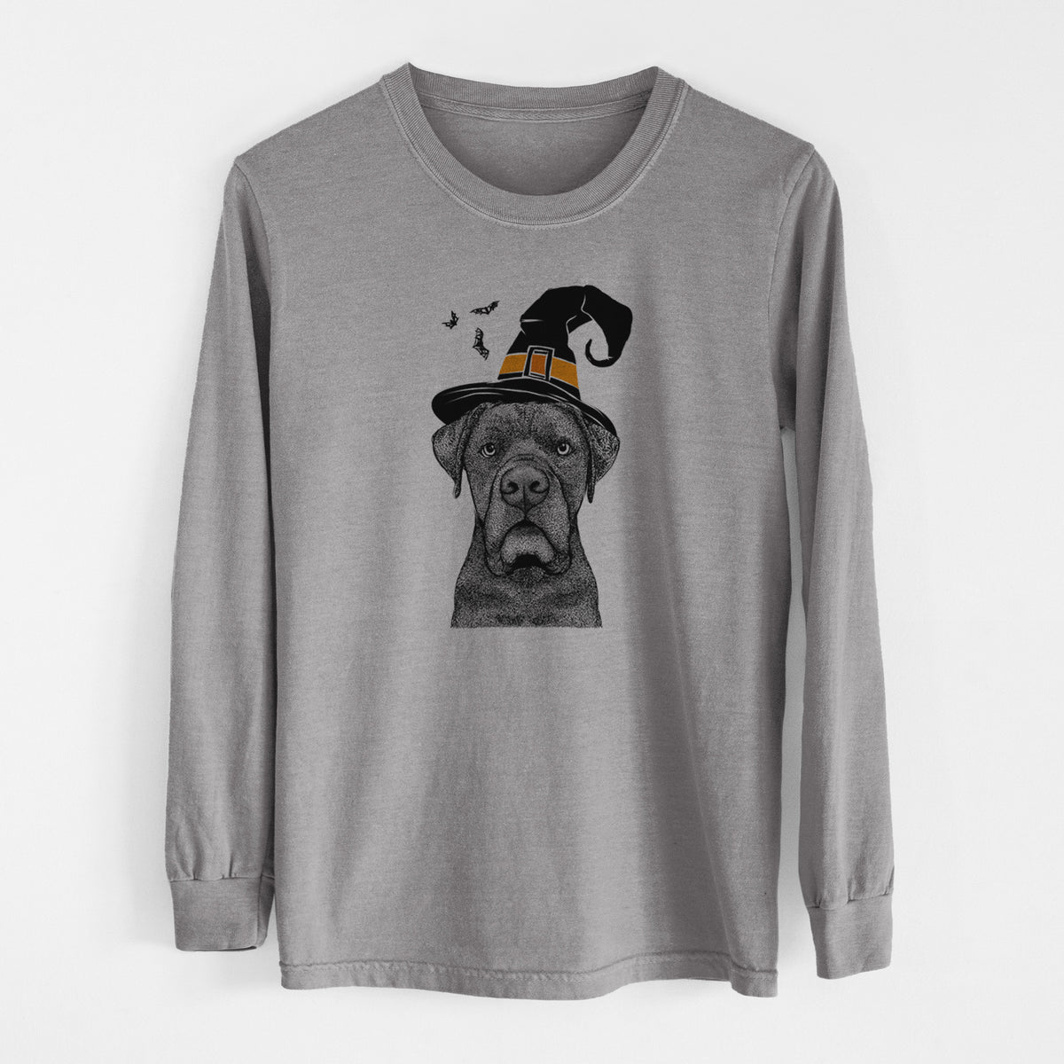 Witch Rocco the Cane Corso - Men's Heavyweight 100% Cotton Long Sleeve