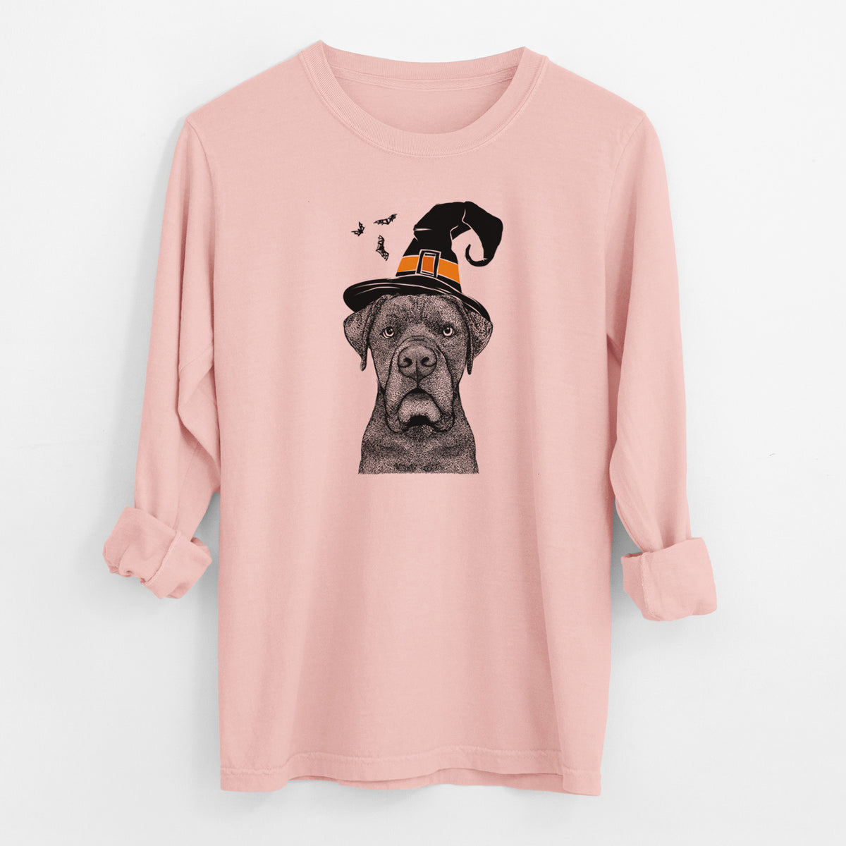 Witch Rocco the Cane Corso - Men's Heavyweight 100% Cotton Long Sleeve