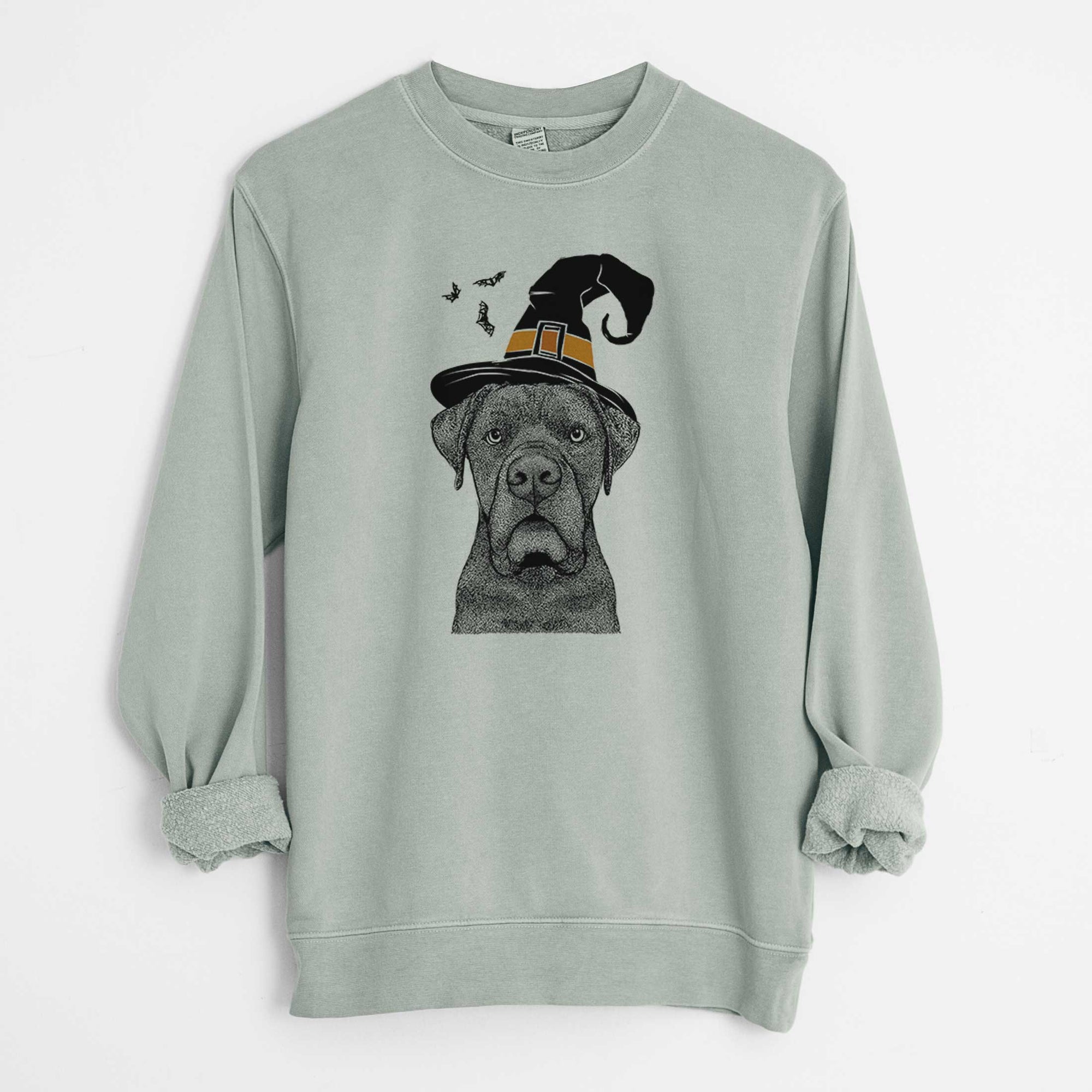 Witch Rocco the Cane Corso - Unisex Pigment Dyed Crew Sweatshirt