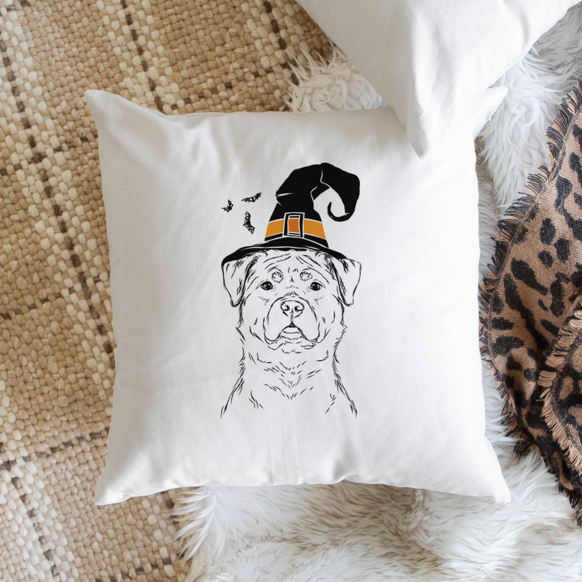 Rocky the Rottweiler - Throw Pillow Cover