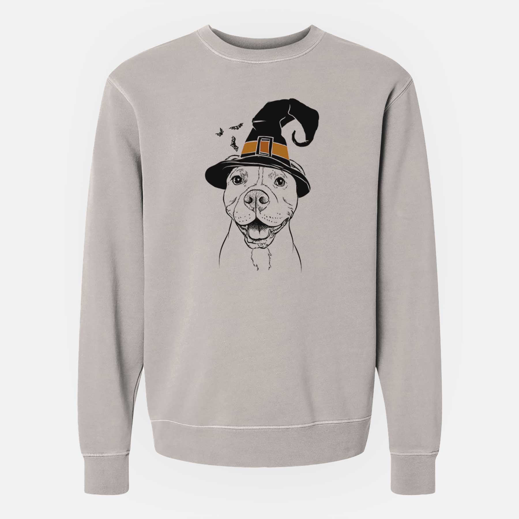 Witch Roscoe the Pitbull - Unisex Pigment Dyed Crew Sweatshirt