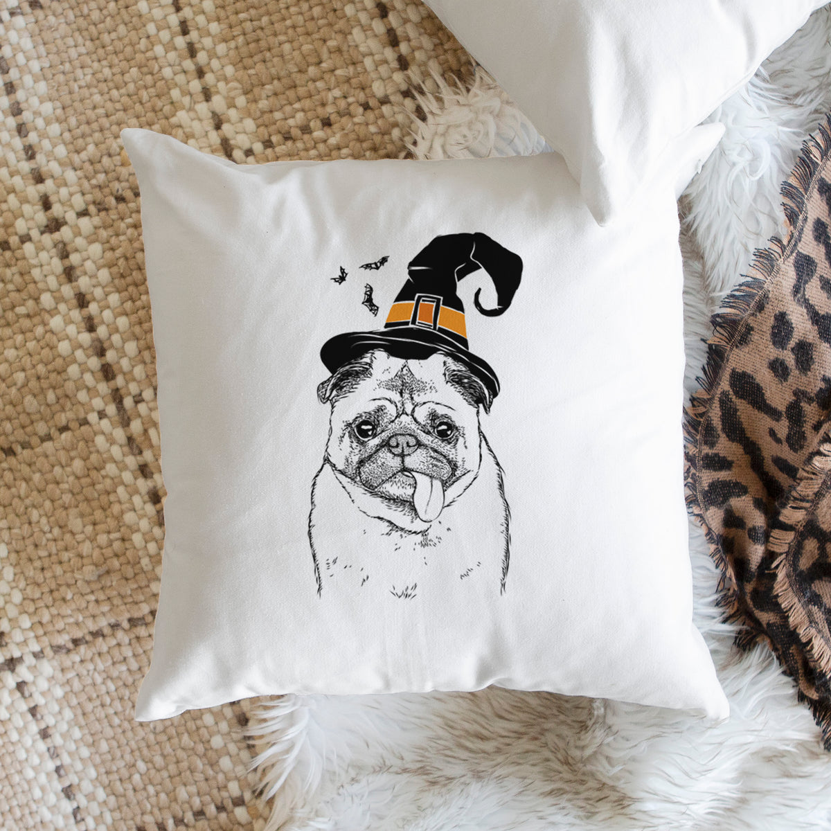 Rosie the Pug - Throw Pillow Cover