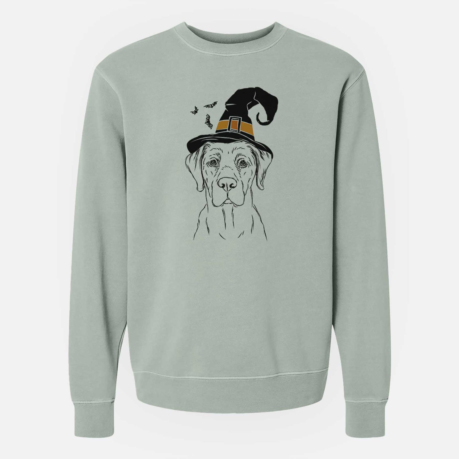 Witch Rowdy the Labrador Retriever - Unisex Pigment Dyed Crew Sweatshirt