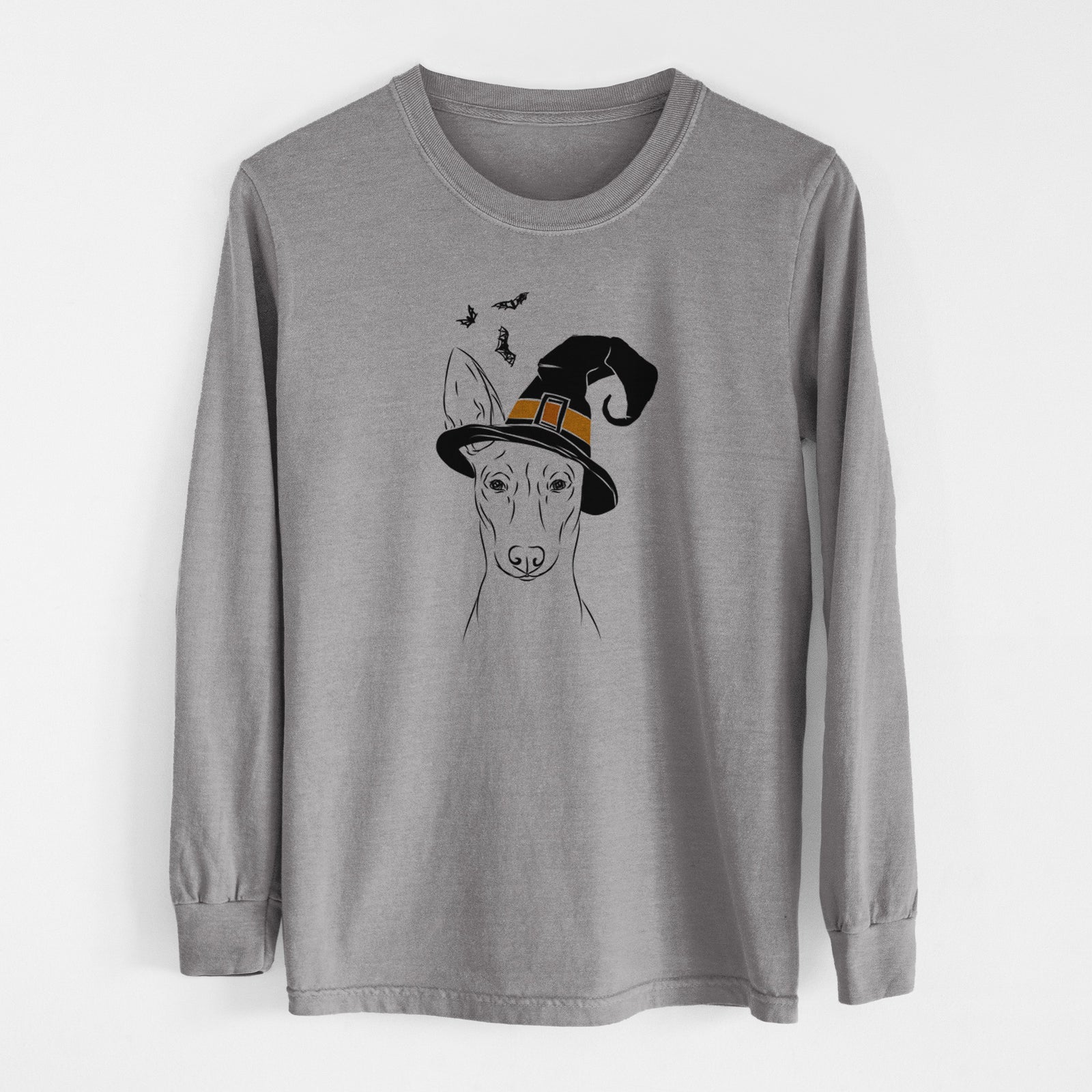 Witch Ruadh the Pharaoh Hound - Men's Heavyweight 100% Cotton Long Sleeve