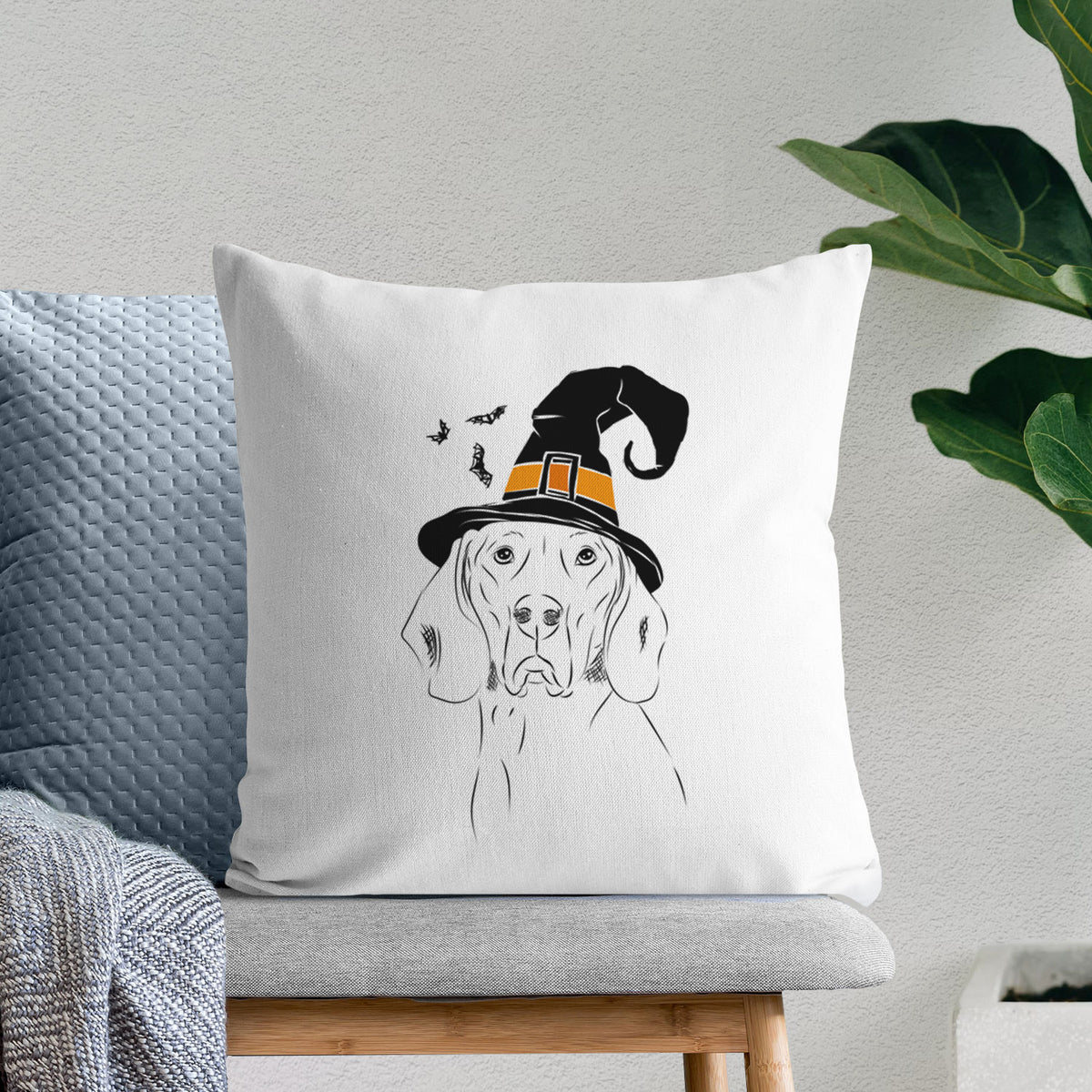 Sagan the Coonhound - Throw Pillow Cover
