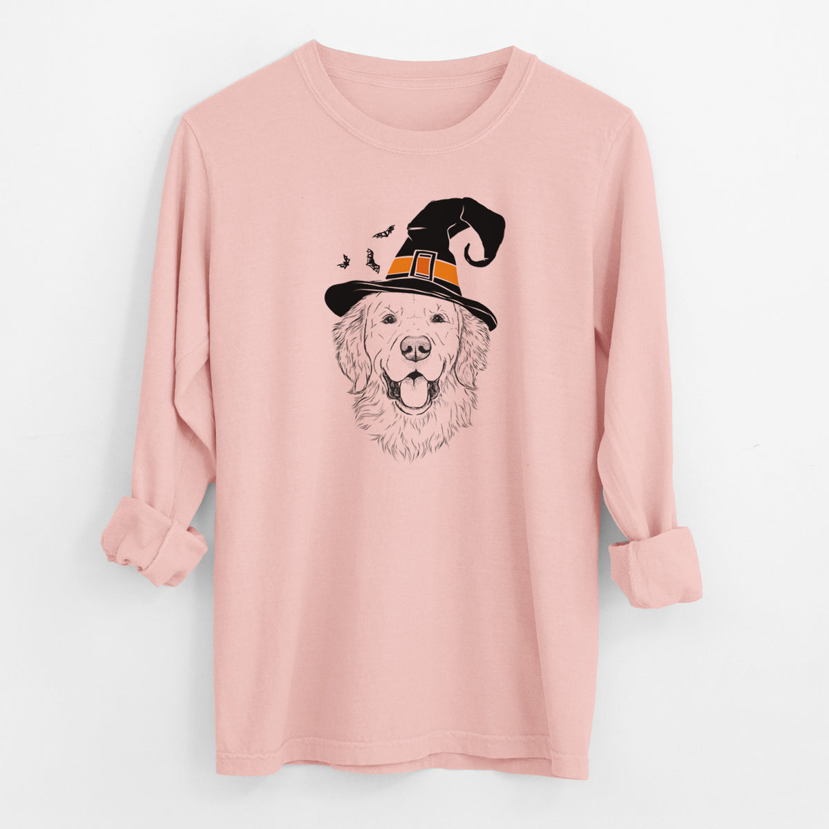 Witch Sam the Golden Retriever - Men's Heavyweight 100% Cotton Long Sleeve