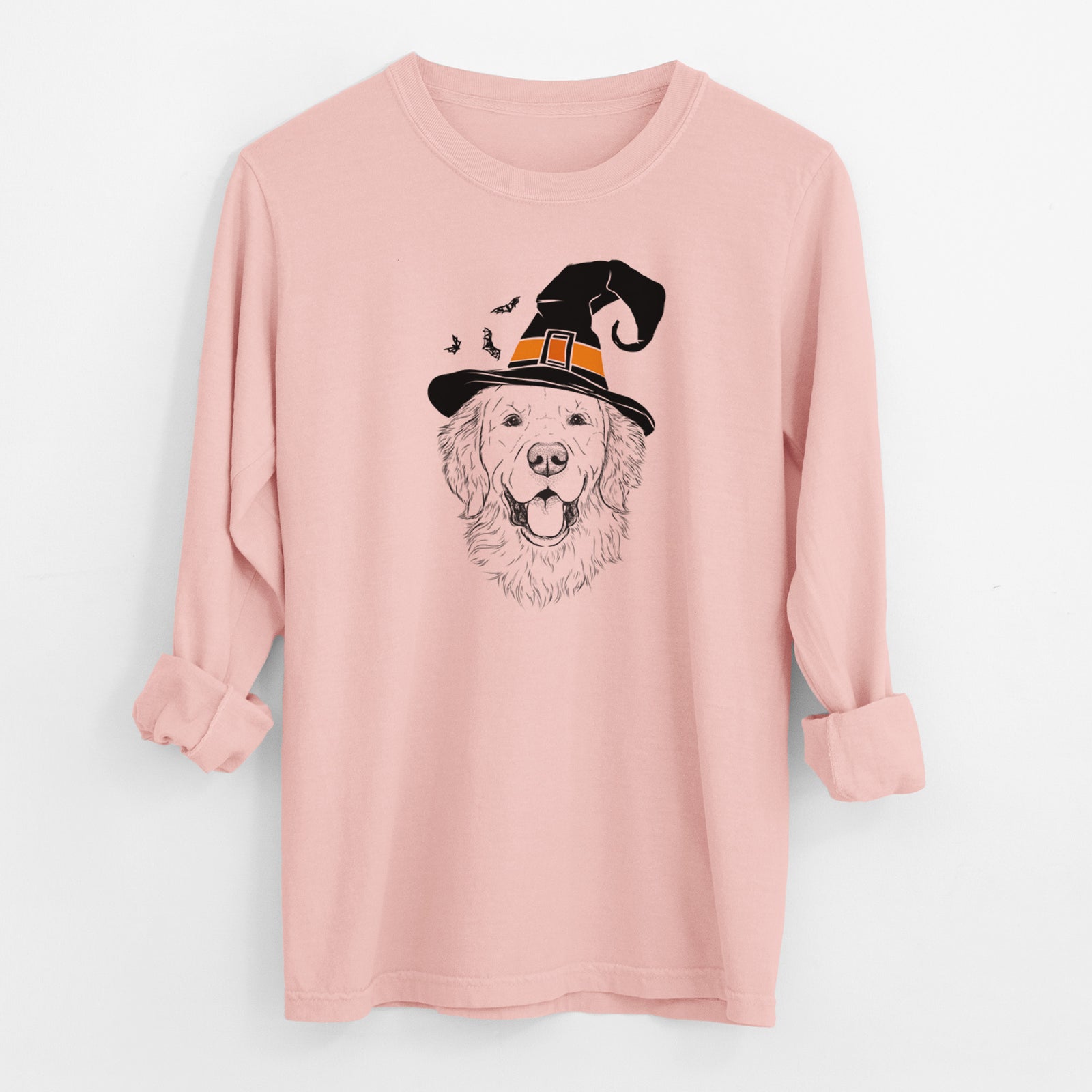 Witch Sam the Golden Retriever - Men's Heavyweight 100% Cotton Long Sleeve