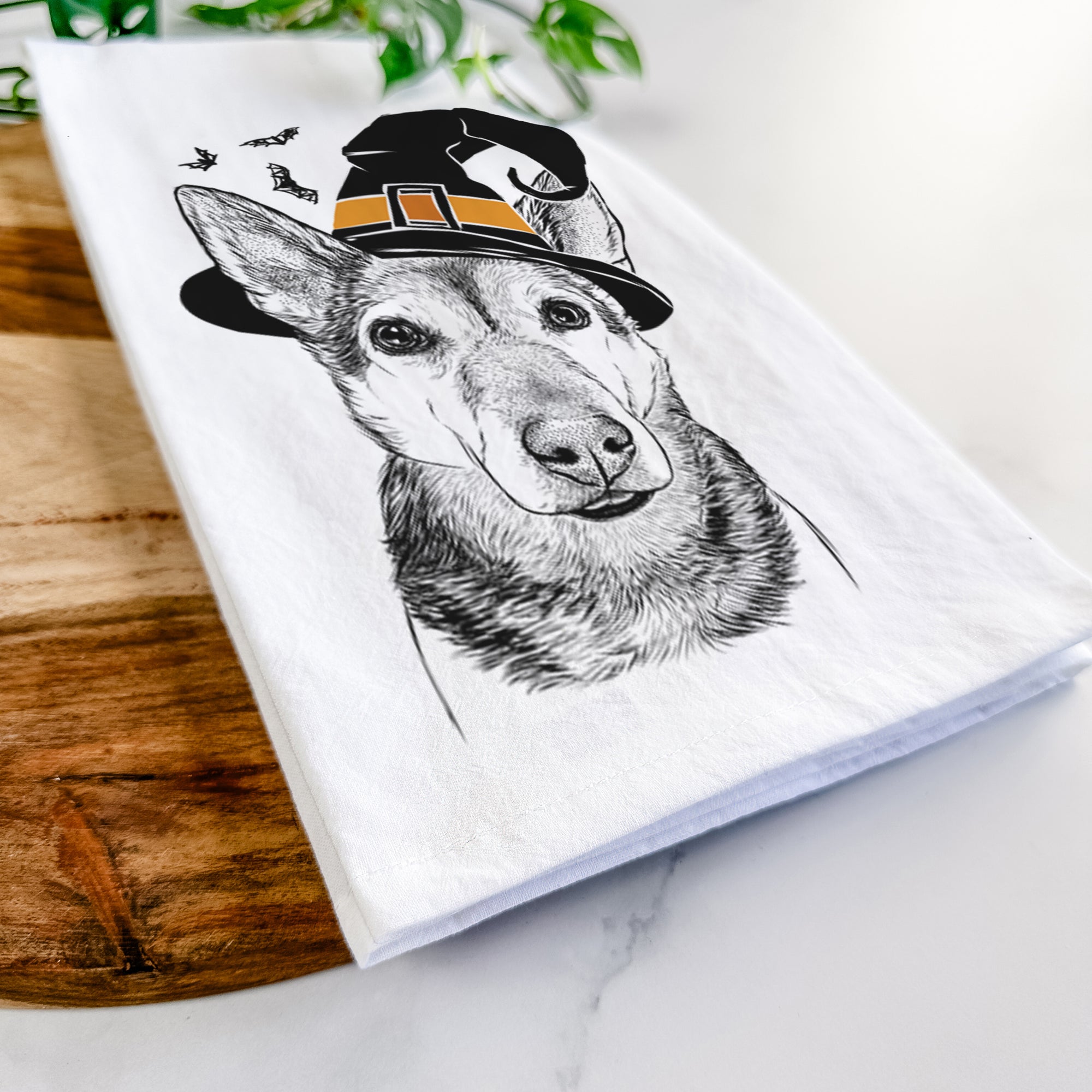 Sammie the Mixed Breed Tea Towel