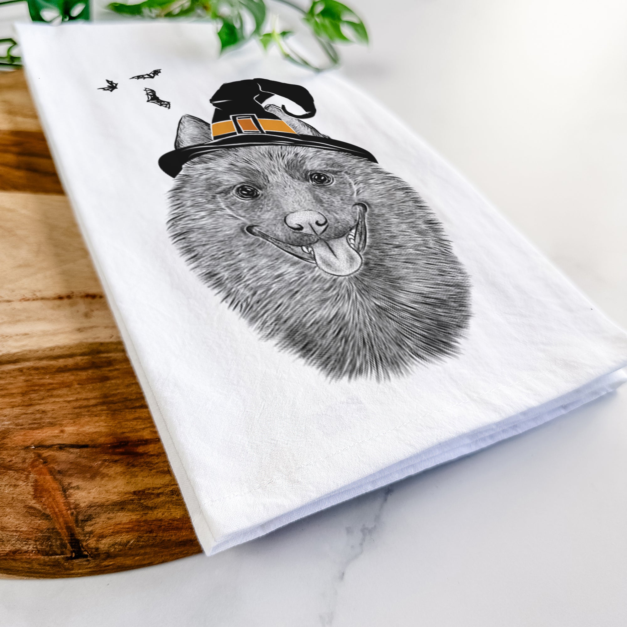 Sander the Schipperke Tea Towel