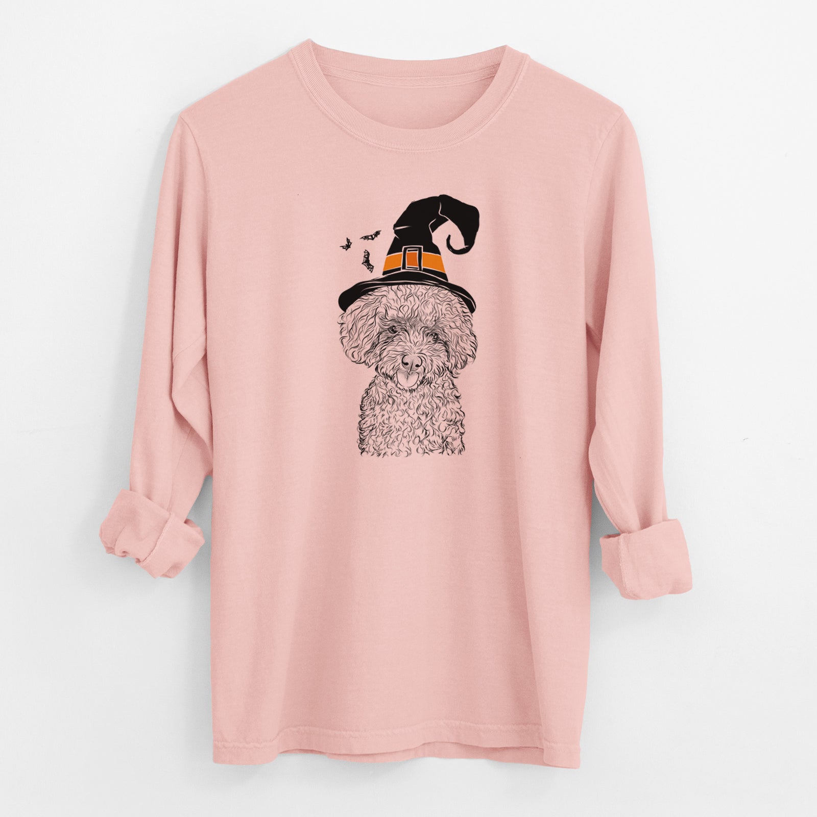 Witch Satsu the Micro Teacup Poodle - Men's Heavyweight 100% Cotton Long Sleeve