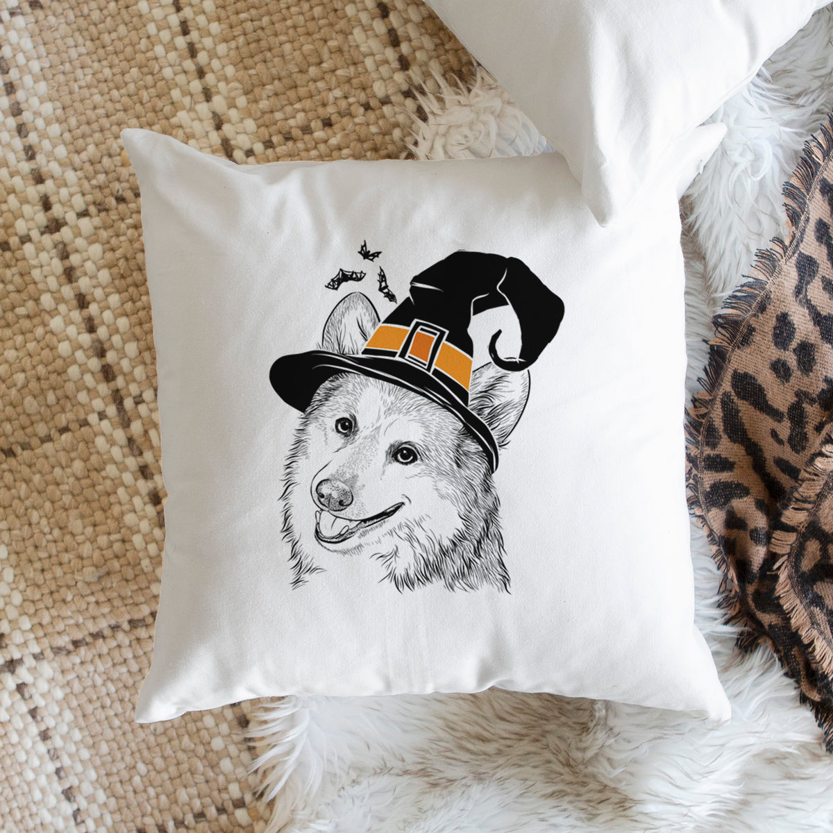 Scout the Pembroke Welsh Corgi - Throw Pillow Cover