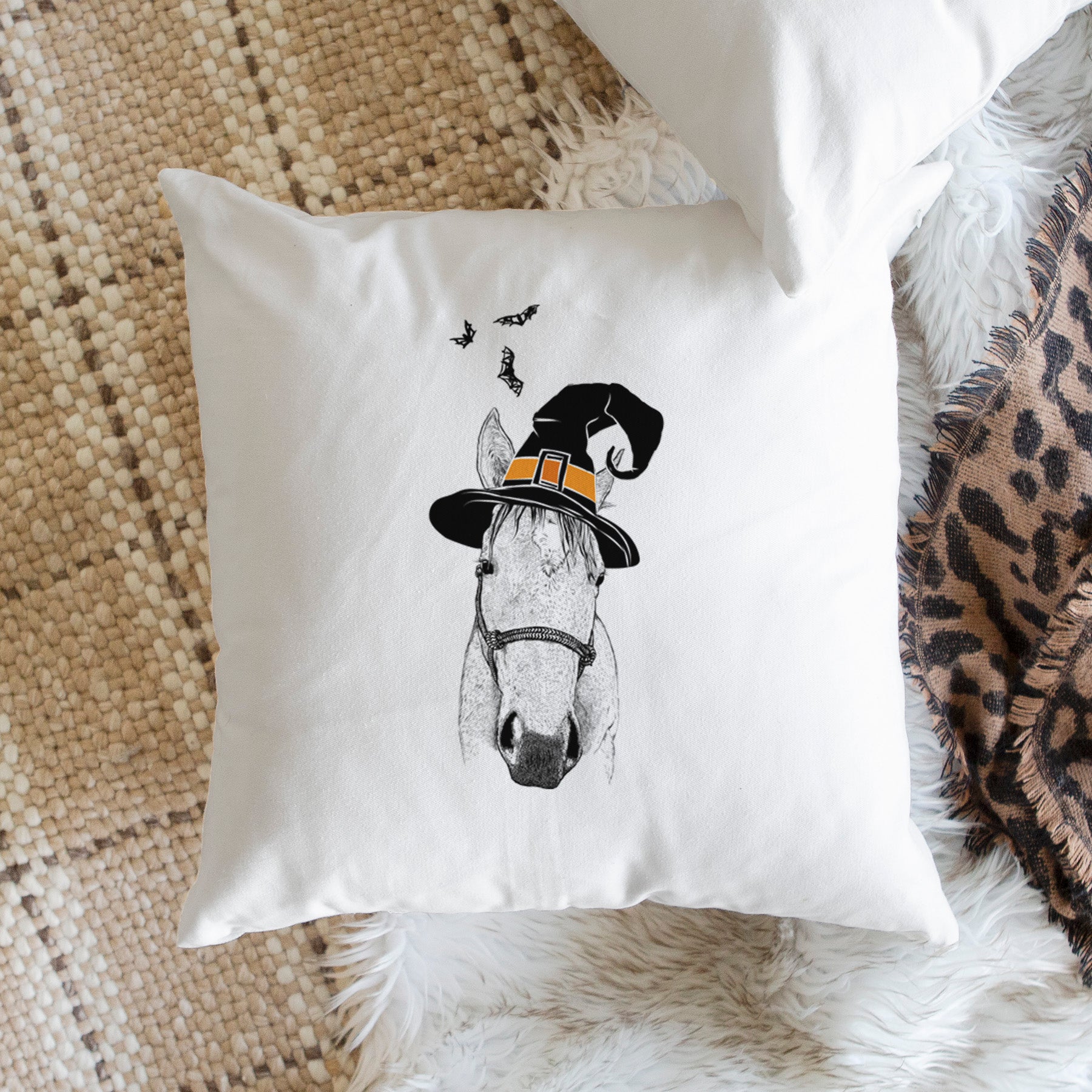 SeaBee the Quarter Horse - Throw Pillow Cover