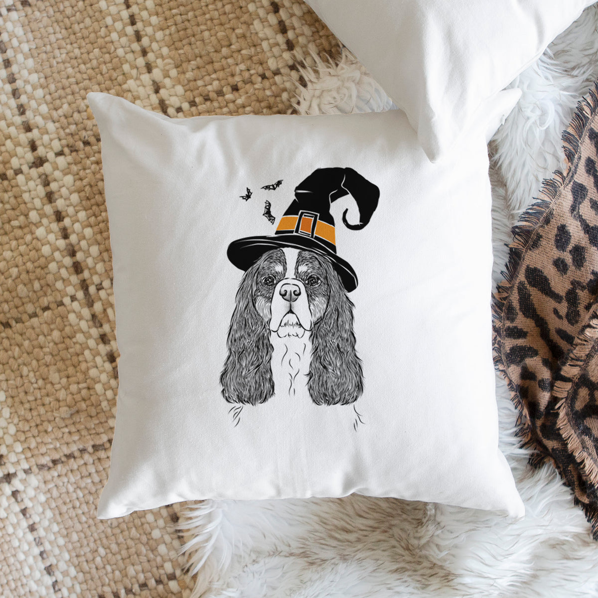 Sebastian the Cavalier King Charles Spaniel - Throw Pillow Cover