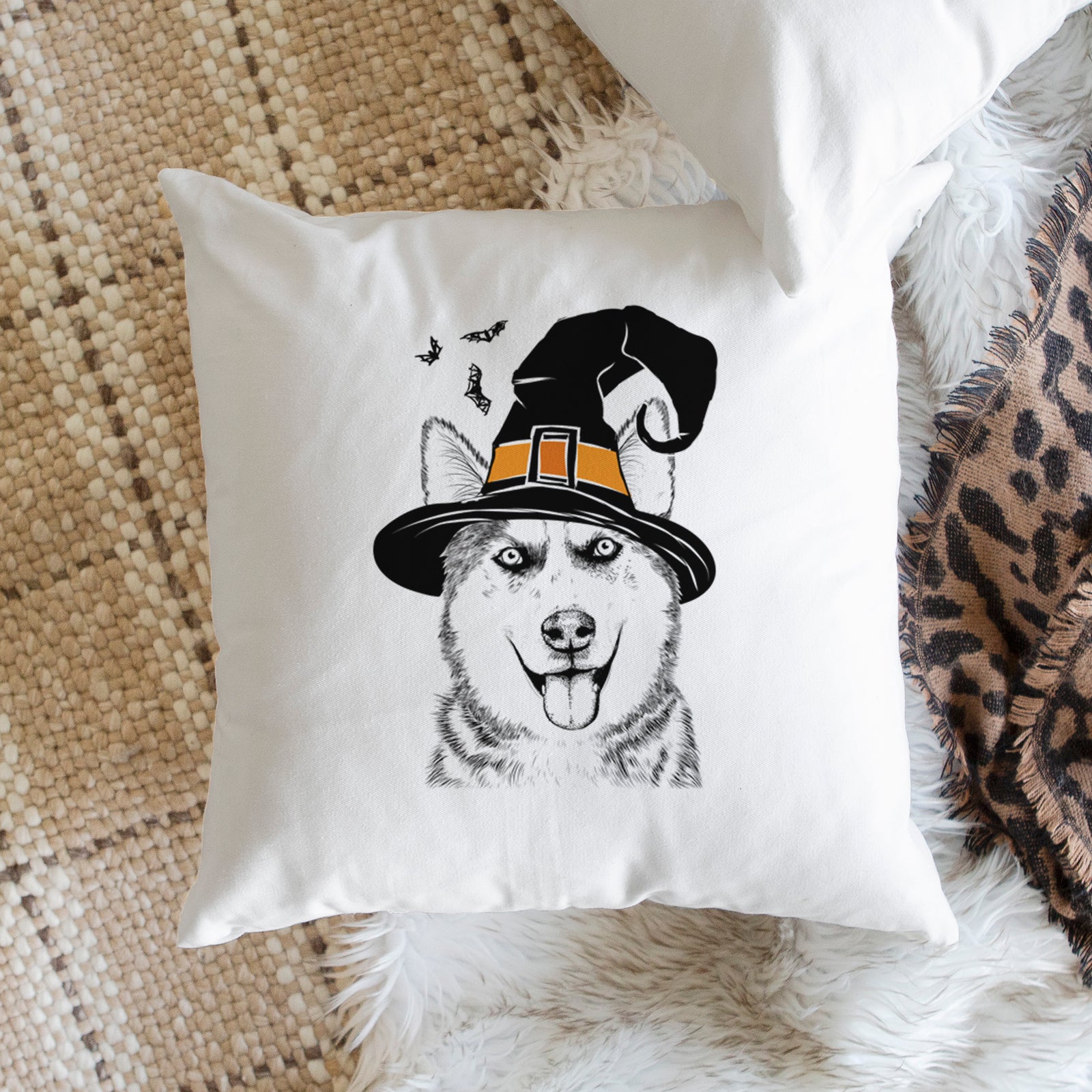 Sesi the Siberian Husky - Throw Pillow Cover