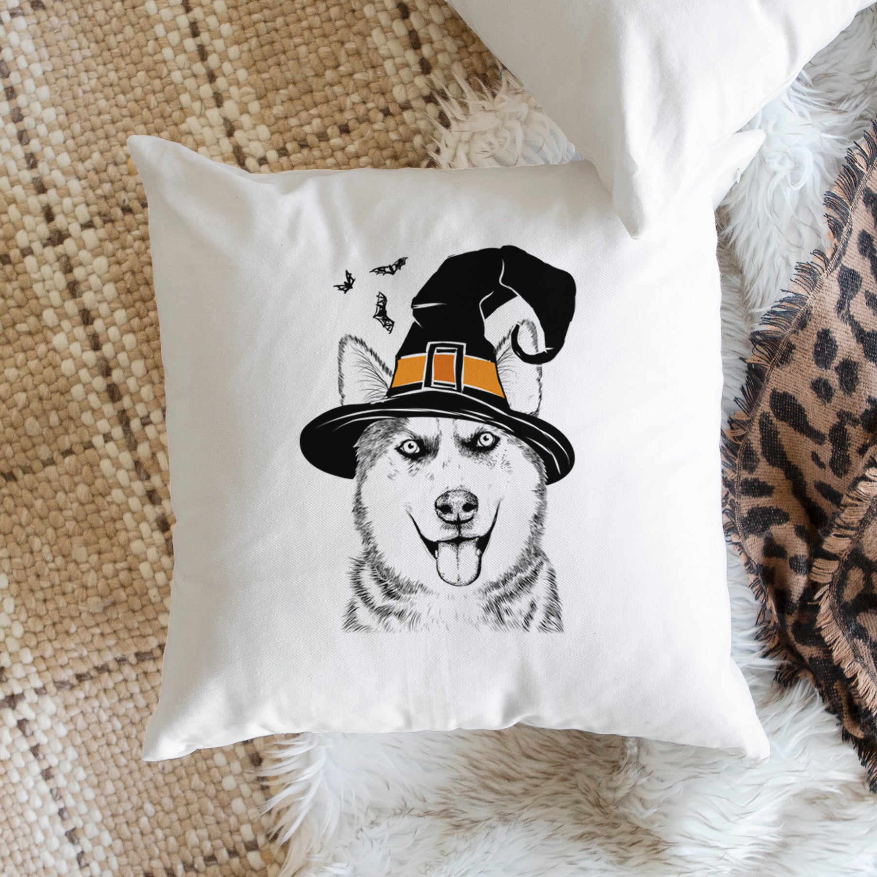 Sesi the Siberian Husky - Throw Pillow Cover