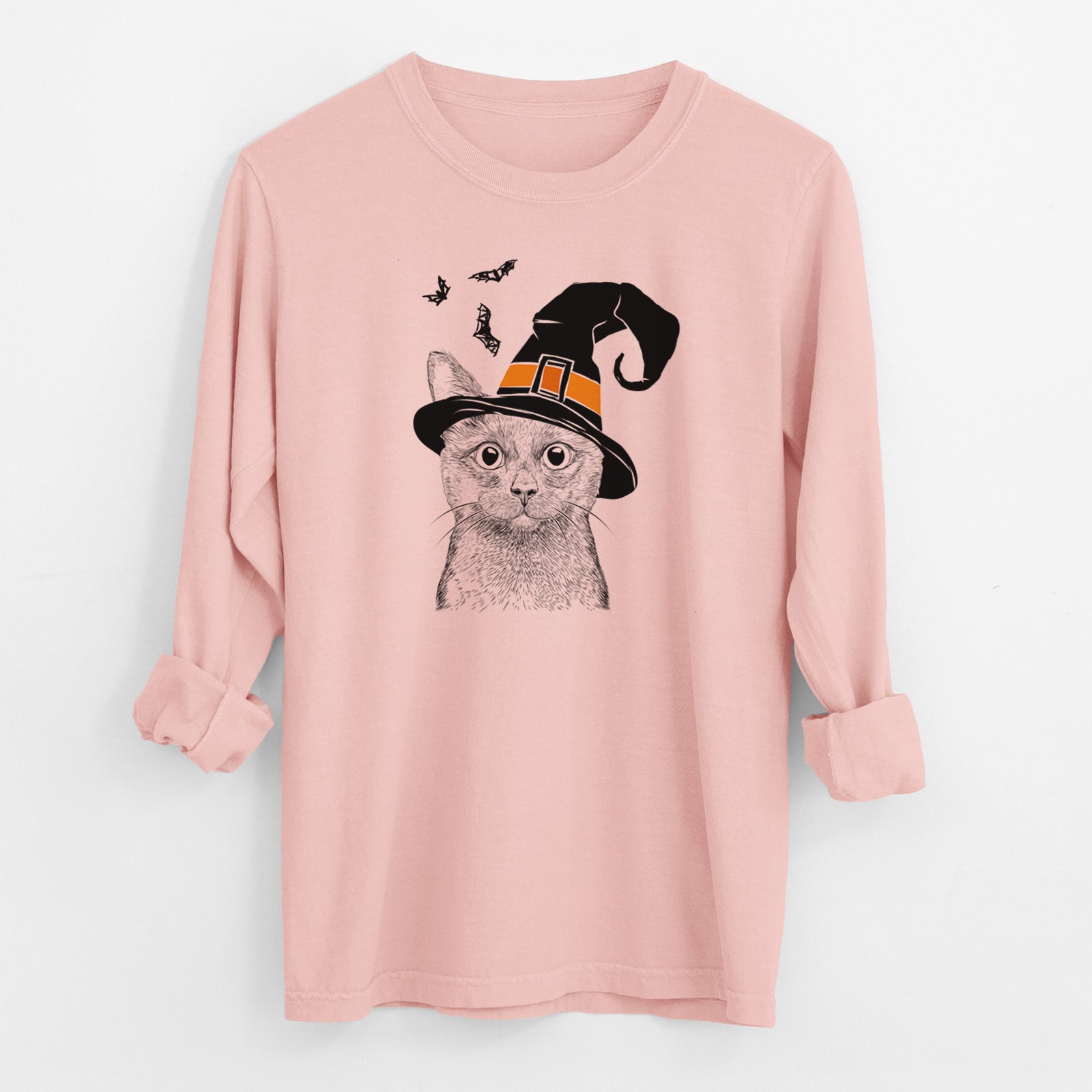 Witch Shadow the Black Cat - Men's Heavyweight 100% Cotton Long Sleeve