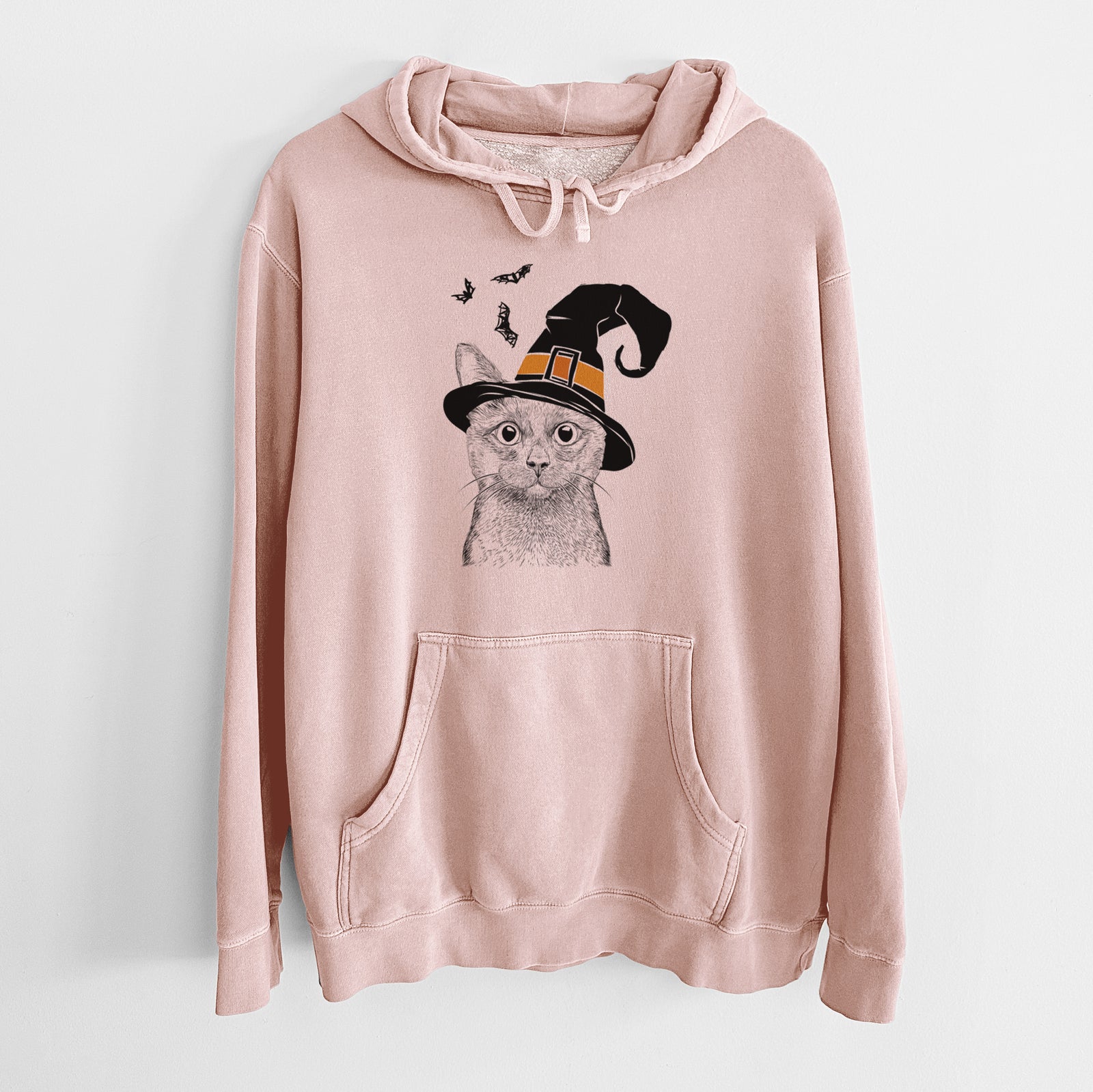 Witch Shadow the Black Cat - Unisex Pigment Dyed Hoodie