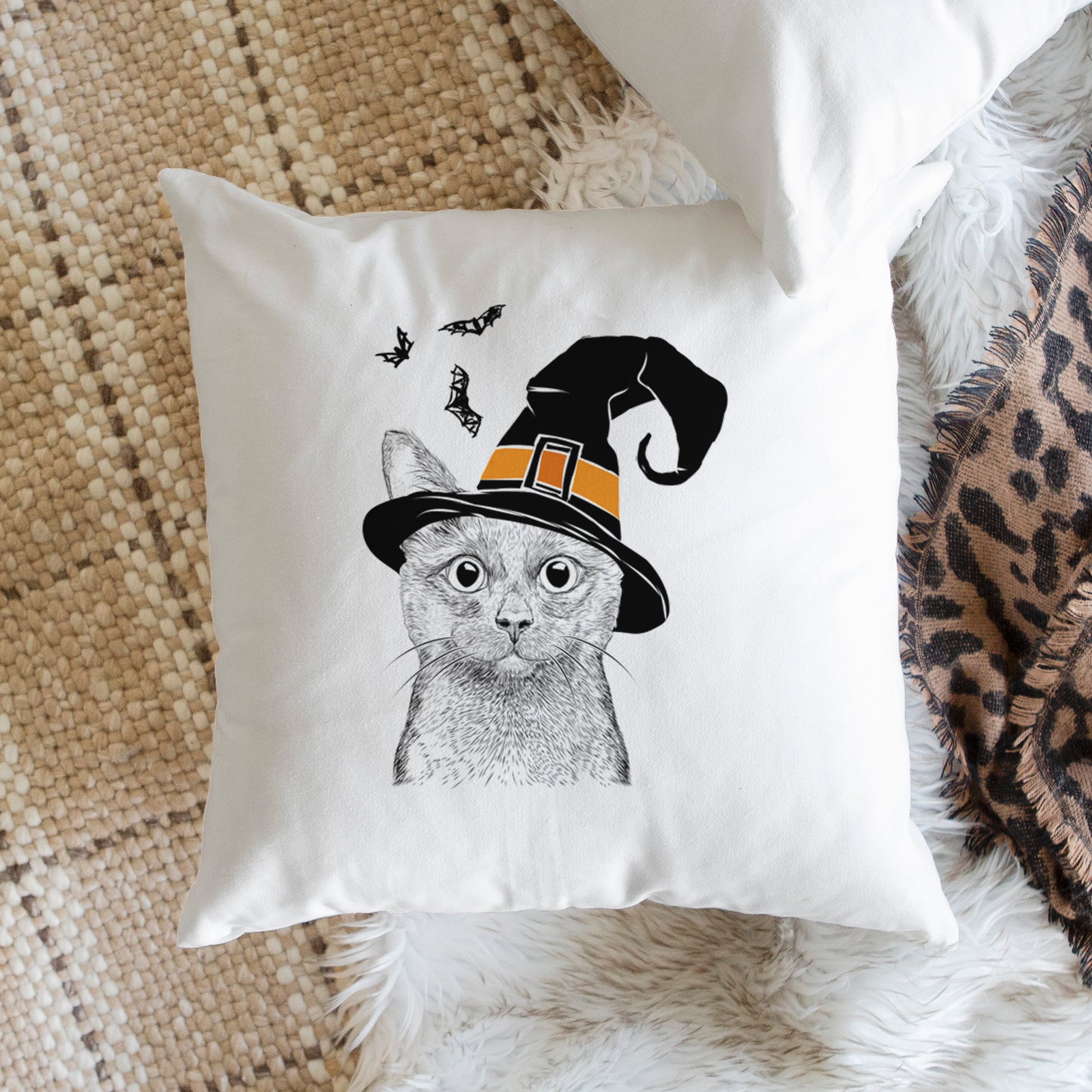 Shadow the Black Cat - Throw Pillow Cover
