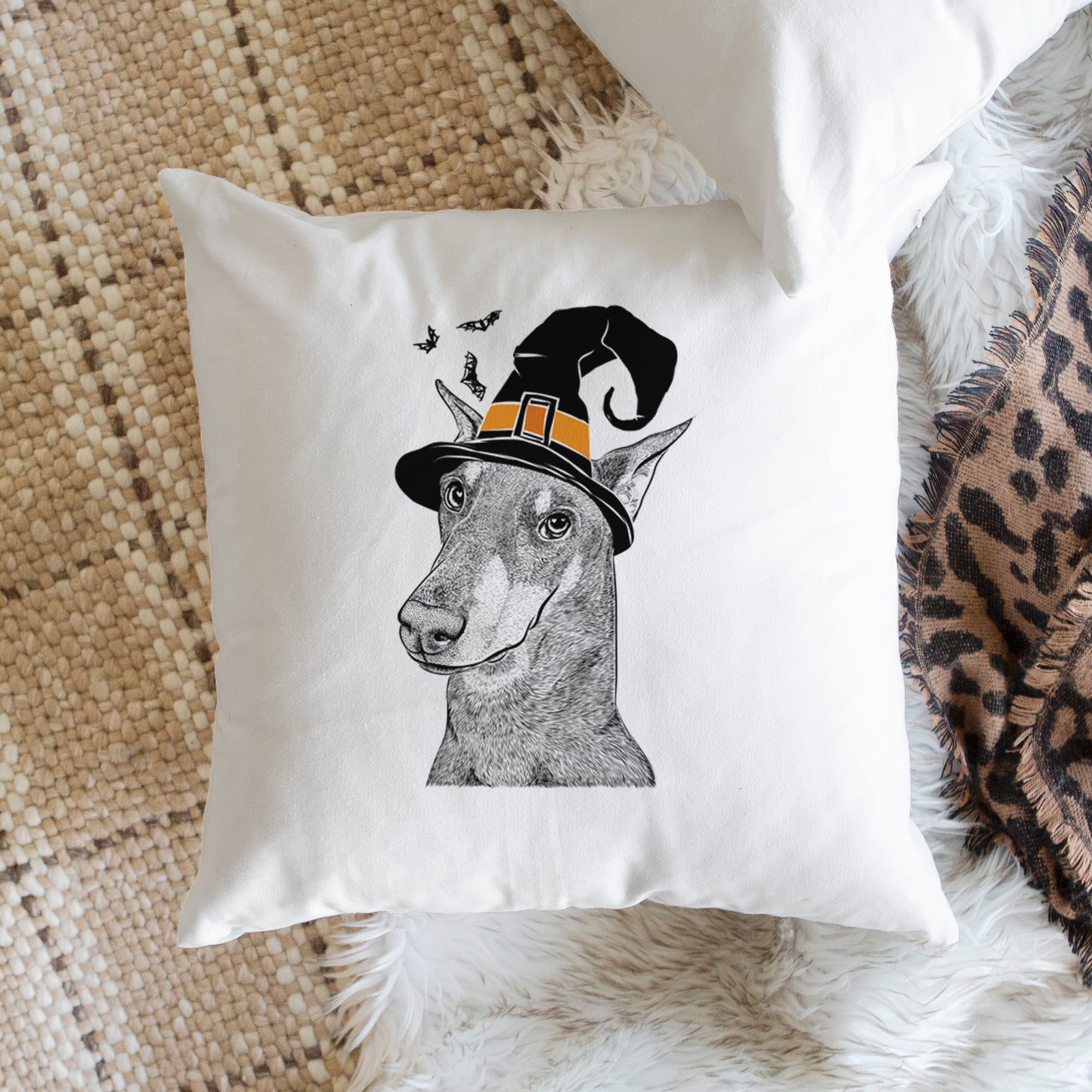 Shelby the Doberman Pinscher - Throw Pillow Cover