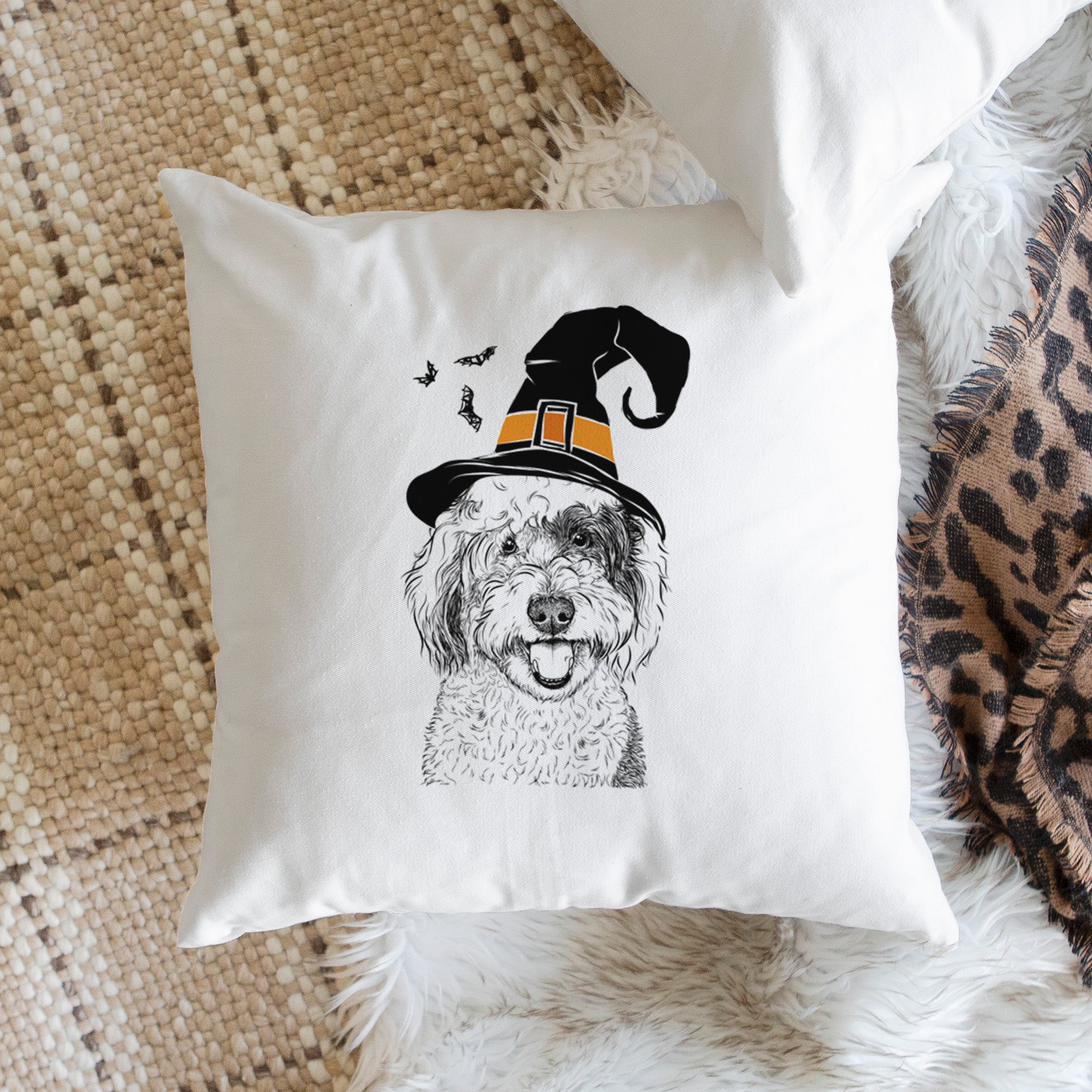 Sherlock the Sheepadoodle - Throw Pillow Cover