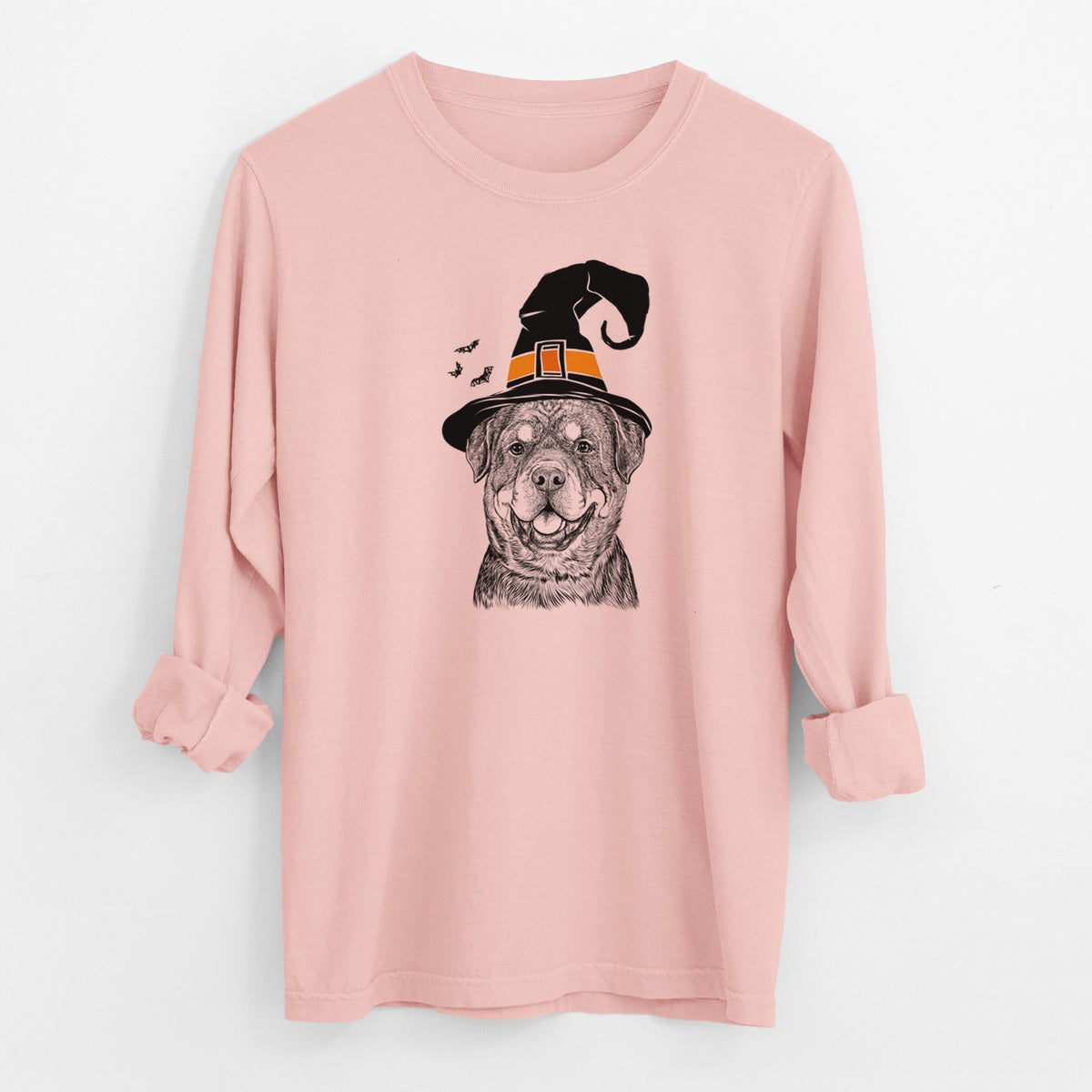 Witch Sig the Rottweiler - Men's Heavyweight 100% Cotton Long Sleeve