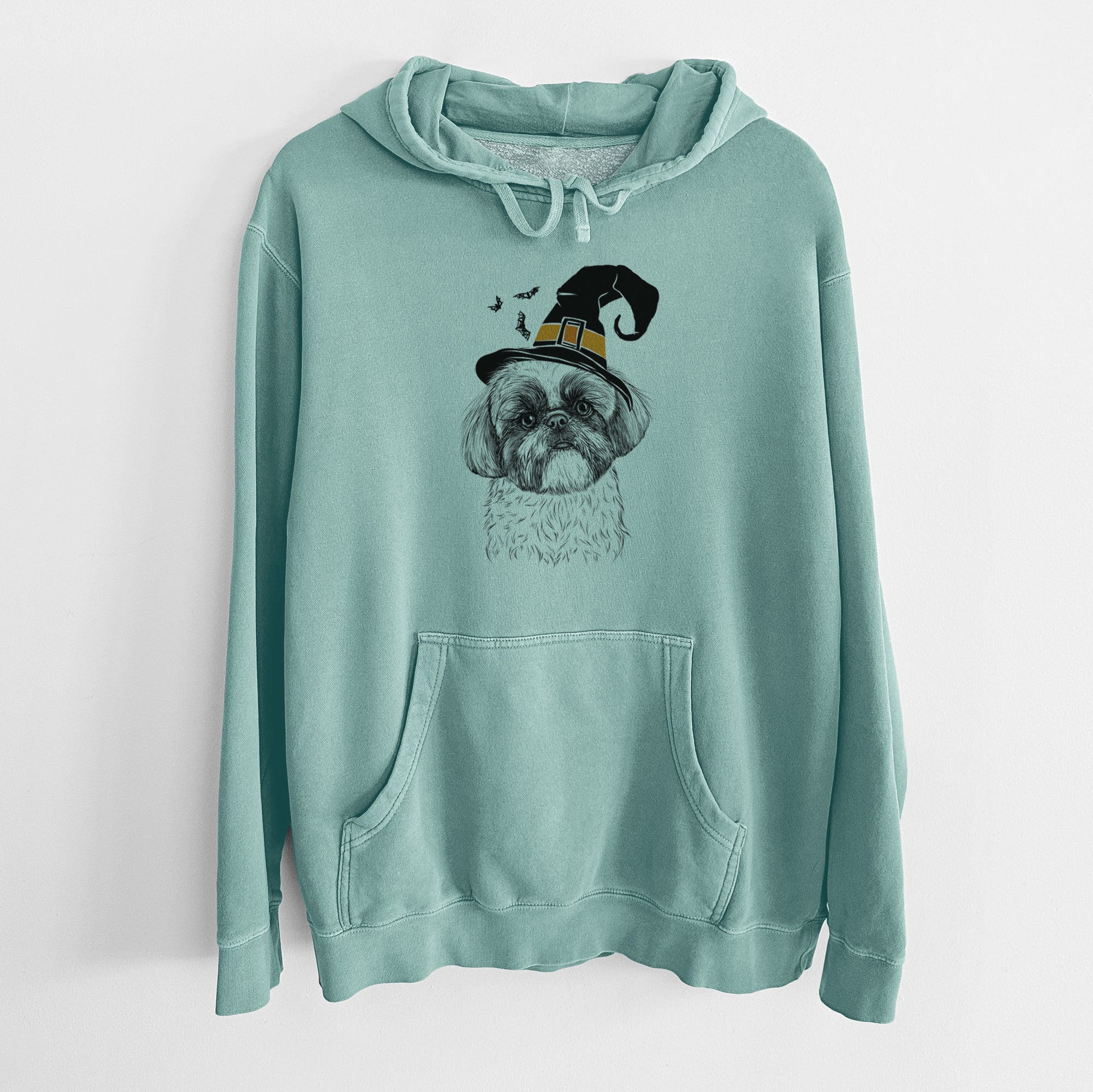 Witch Simon the Shih Tzu - Unisex Pigment Dyed Hoodie