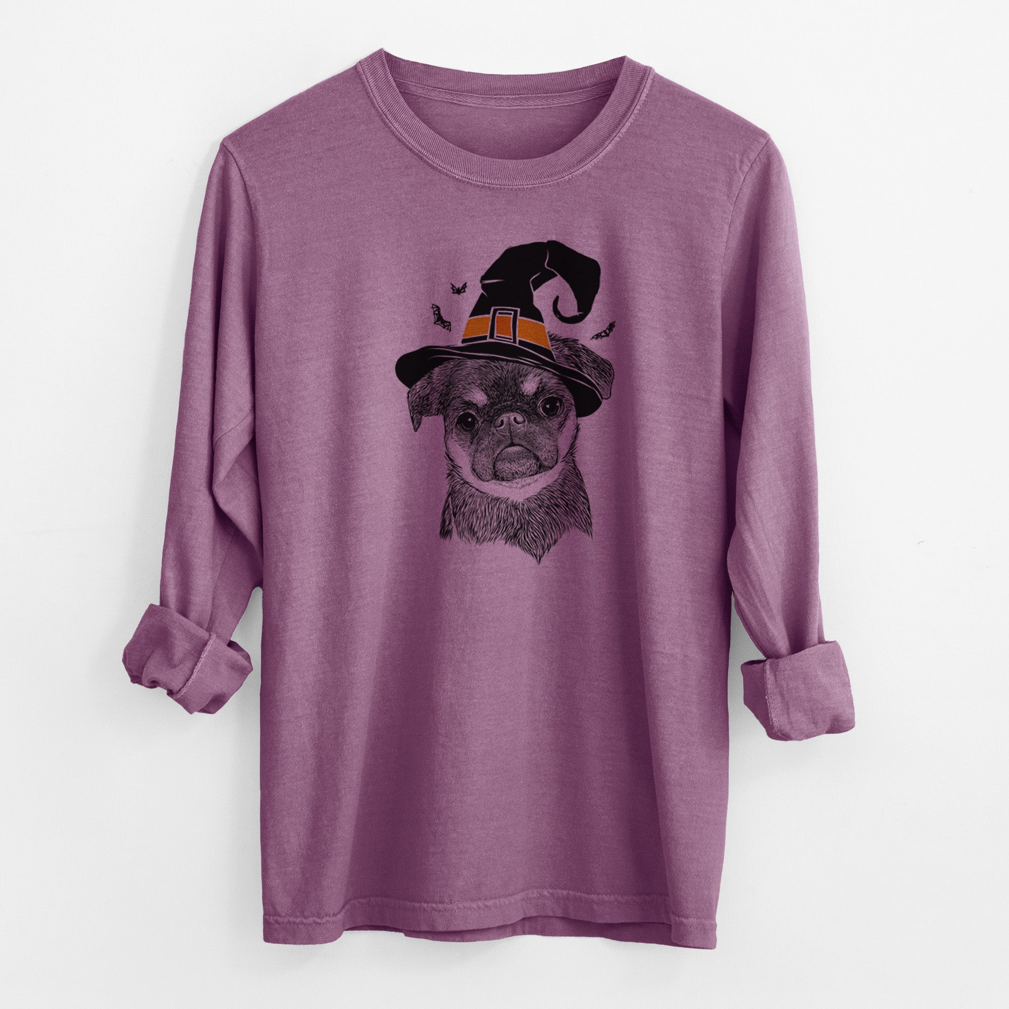 Witch Simone the Brussels Griffon - Men's Heavyweight 100% Cotton Long Sleeve