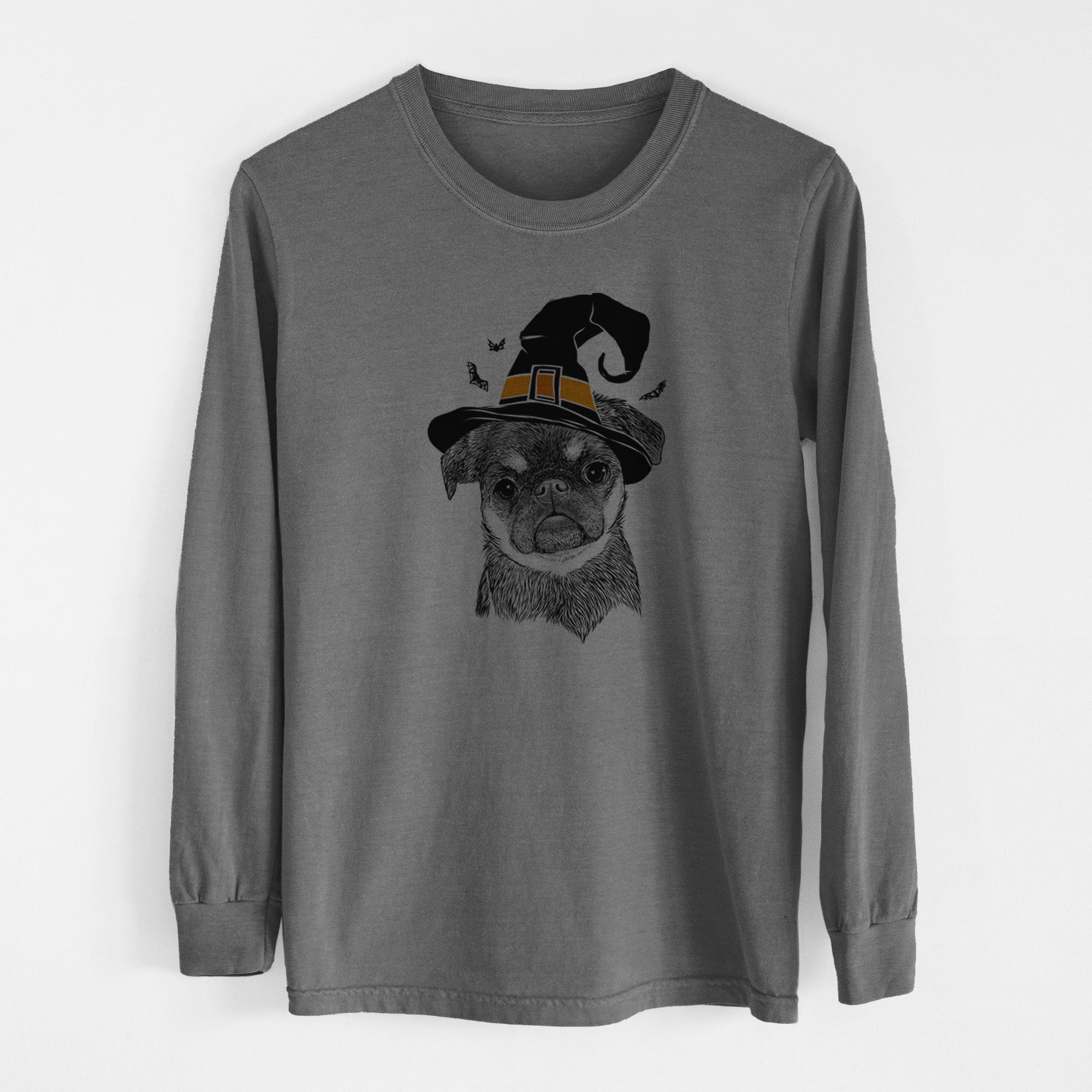 Witch Simone the Brussels Griffon - Men's Heavyweight 100% Cotton Long Sleeve