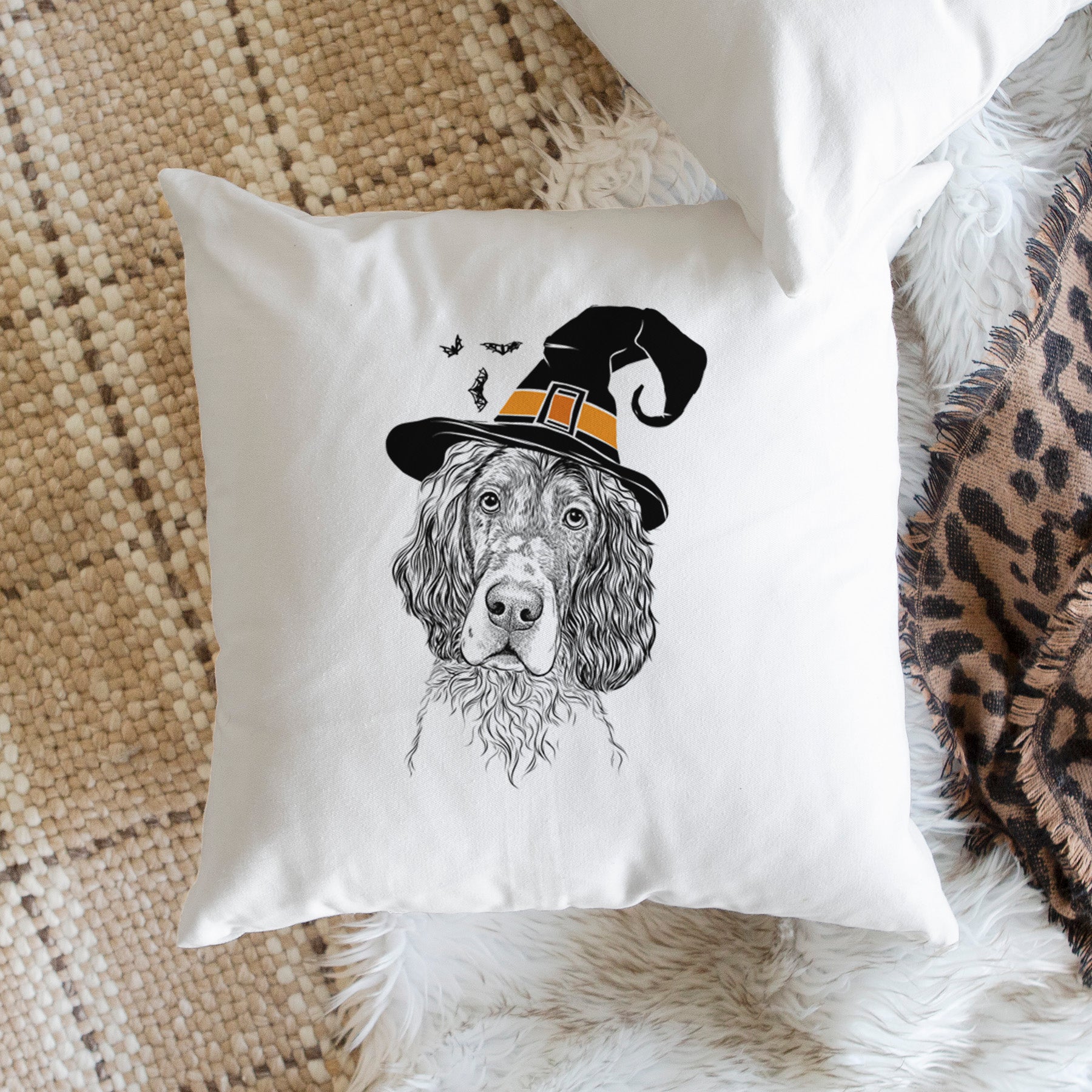 Sir Rexford the Blue Belton English Setter - Throw Pillow Cover