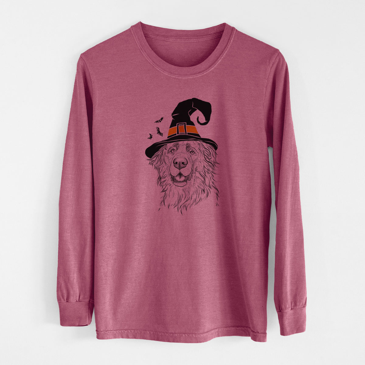 Witch Siri the Leonberger - Men's Heavyweight 100% Cotton Long Sleeve