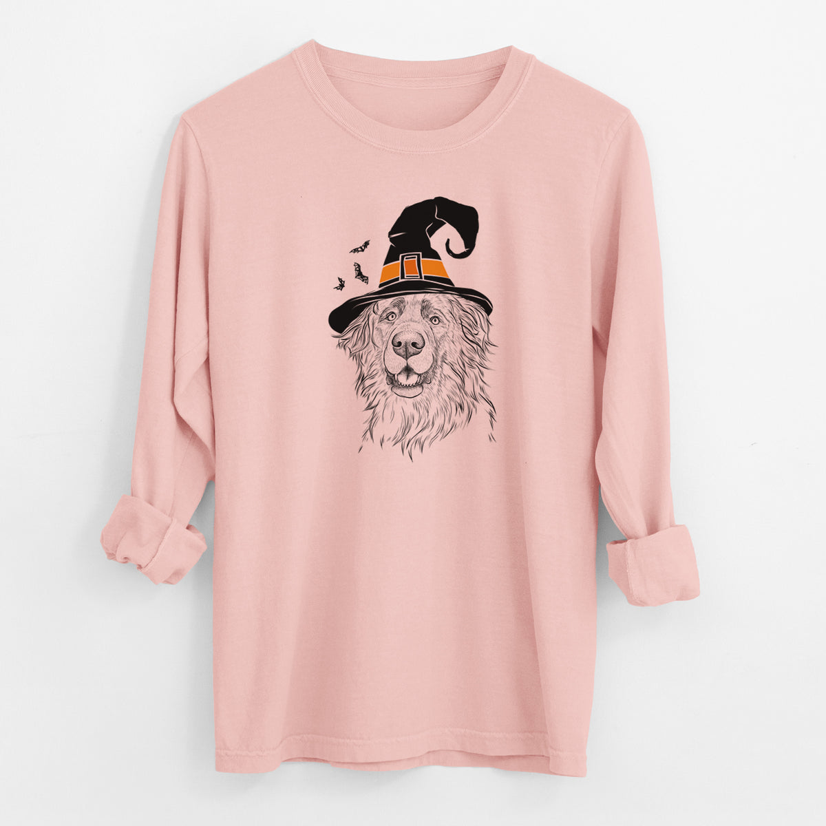 Witch Siri the Leonberger - Men's Heavyweight 100% Cotton Long Sleeve