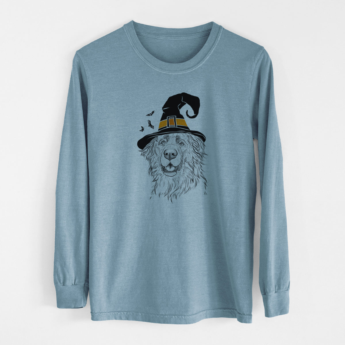 Witch Siri the Leonberger - Men's Heavyweight 100% Cotton Long Sleeve
