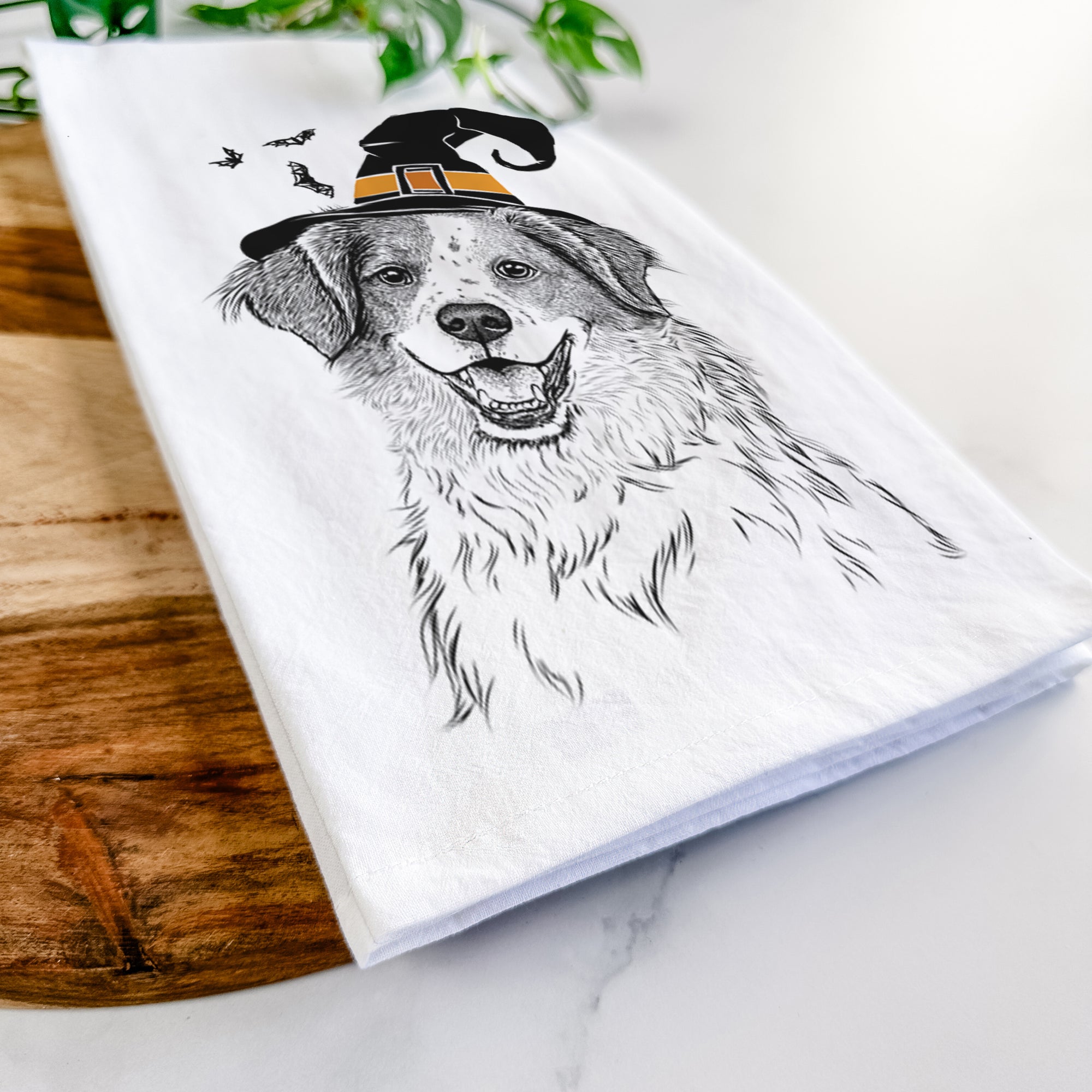 Sophie the Brittany Beagle Mix Tea Towel