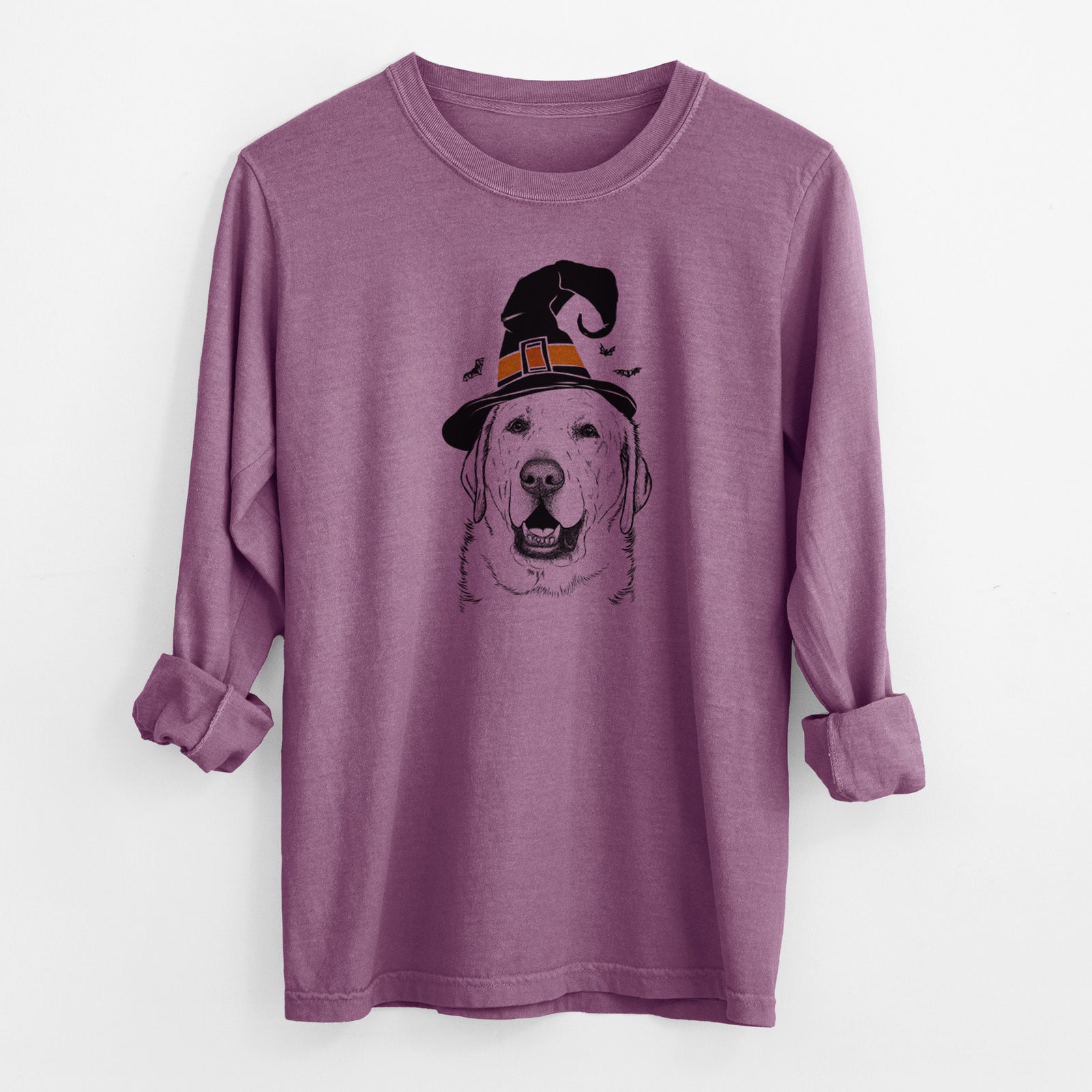 Witch Sparks the Labrador Retriever - Men's Heavyweight 100% Cotton Long Sleeve