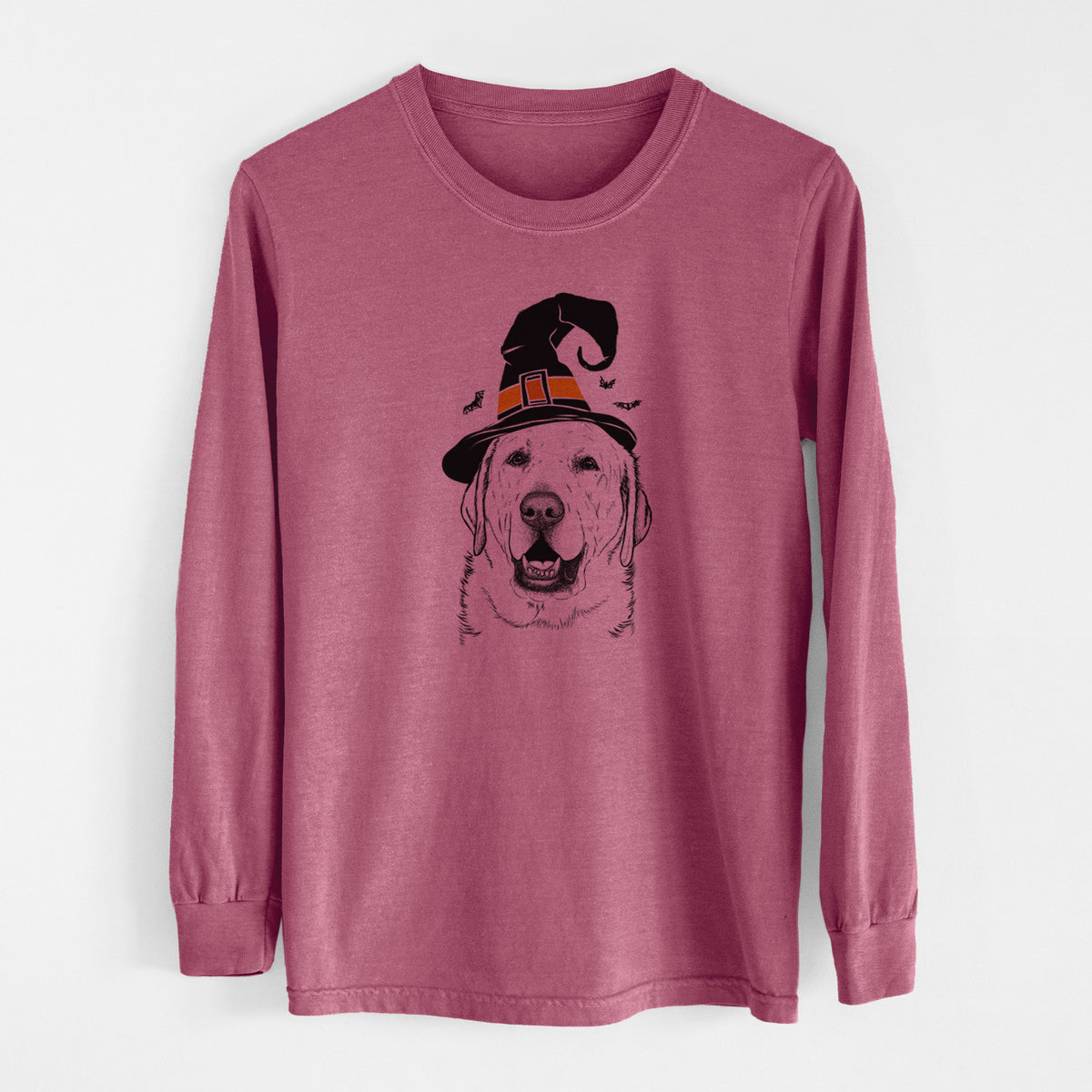 Witch Sparks the Labrador Retriever - Men's Heavyweight 100% Cotton Long Sleeve