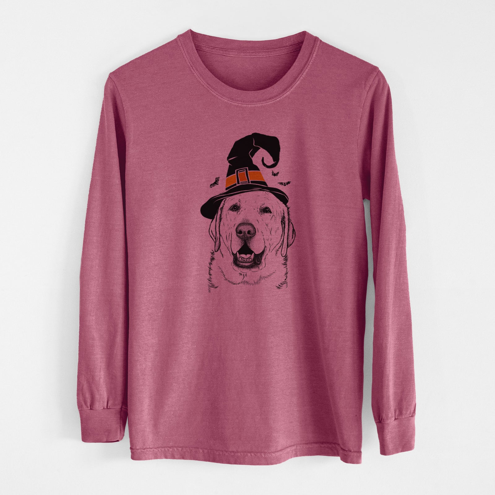 Witch Sparks the Labrador Retriever - Men's Heavyweight 100% Cotton Long Sleeve