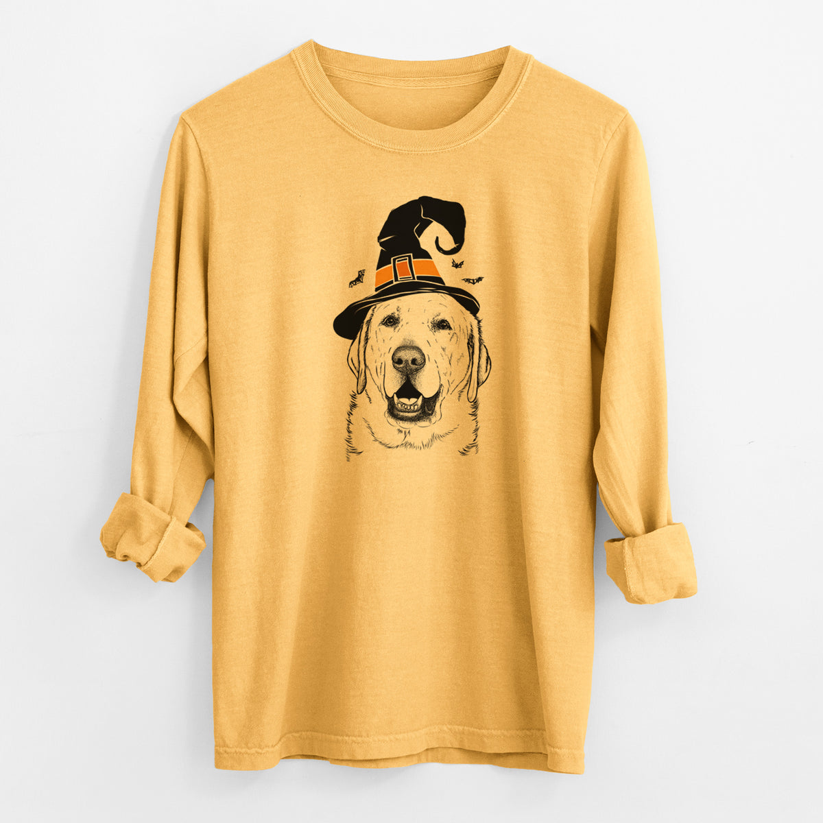 Witch Sparks the Labrador Retriever - Men's Heavyweight 100% Cotton Long Sleeve