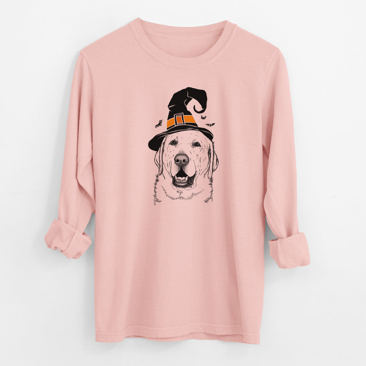 Witch Sparks the Labrador Retriever - Men's Heavyweight 100% Cotton Long Sleeve
