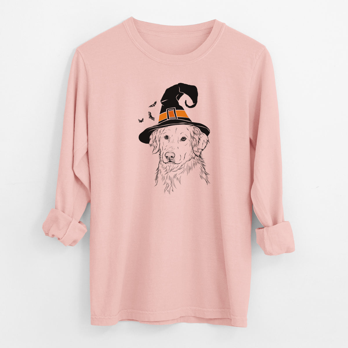 Witch Spencer the Golden Retriever - Men's Heavyweight 100% Cotton Long Sleeve