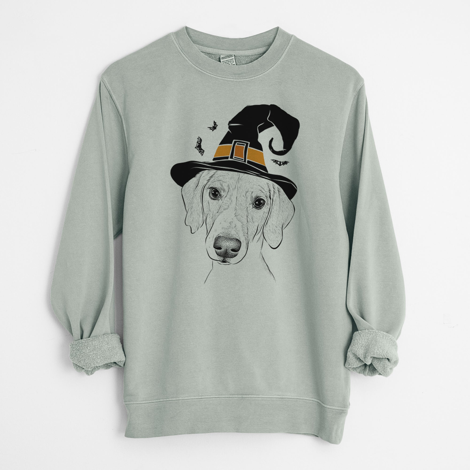 Witch Stanley the Foxhound - Unisex Pigment Dyed Crew Sweatshirt