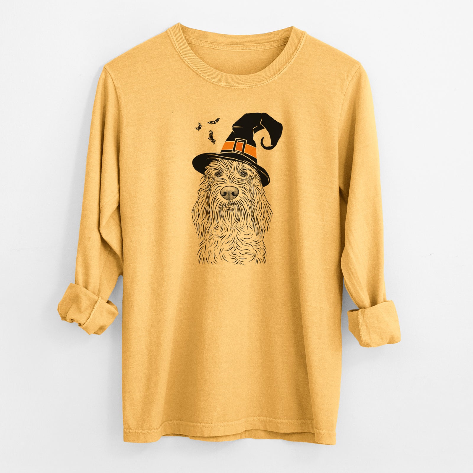 Witch Stefano the Spinone Italiano - Men's Heavyweight 100% Cotton Long Sleeve
