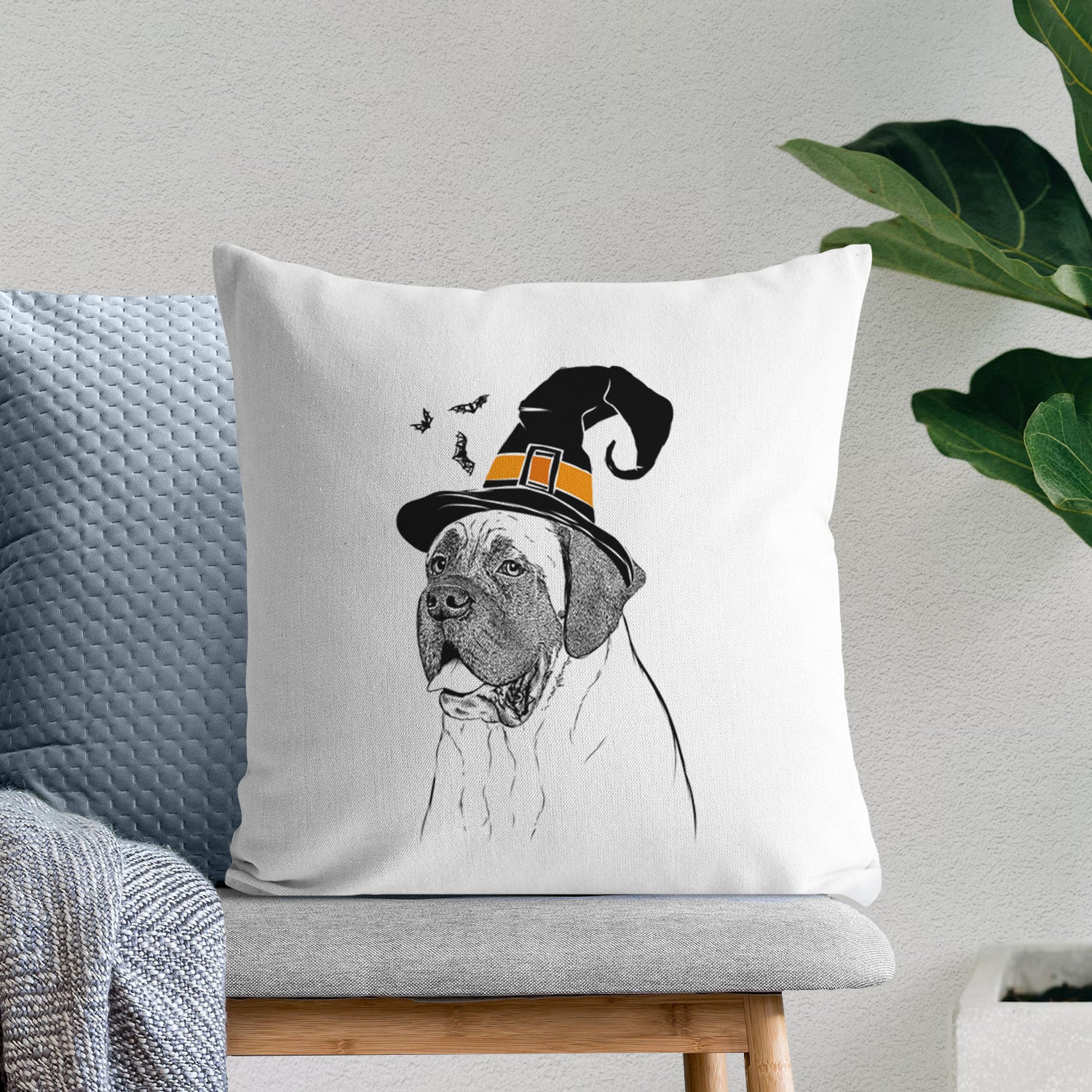 Sterling the English Mastiff - Throw Pillow Cover