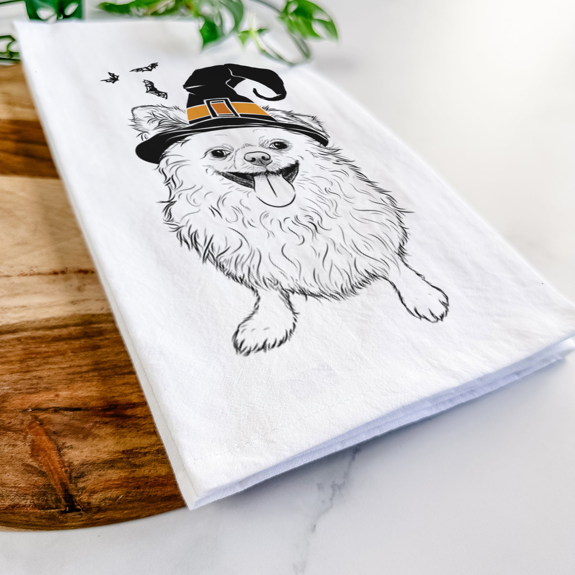 Stuart the Longhaired Chihuahua Tea Towel