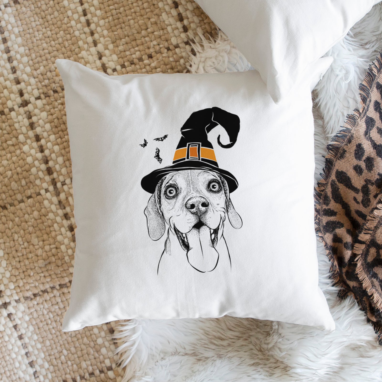 Sunny the Beagle - Throw Pillow Cover