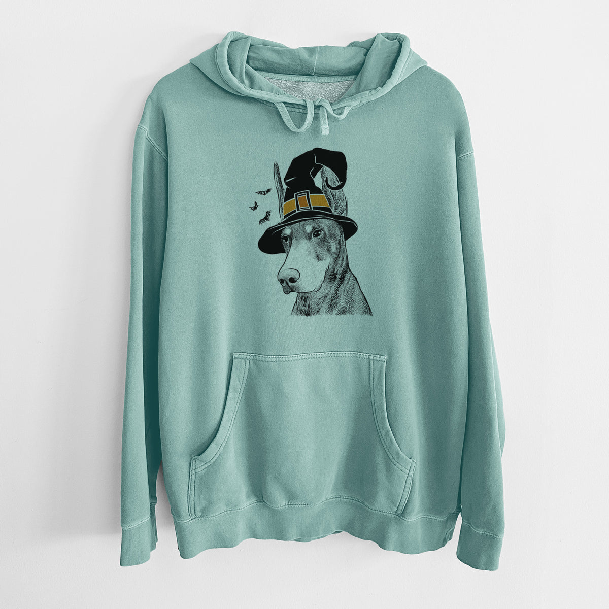 Witch Sunny the Doberman Pinscher - Unisex Pigment Dyed Hoodie