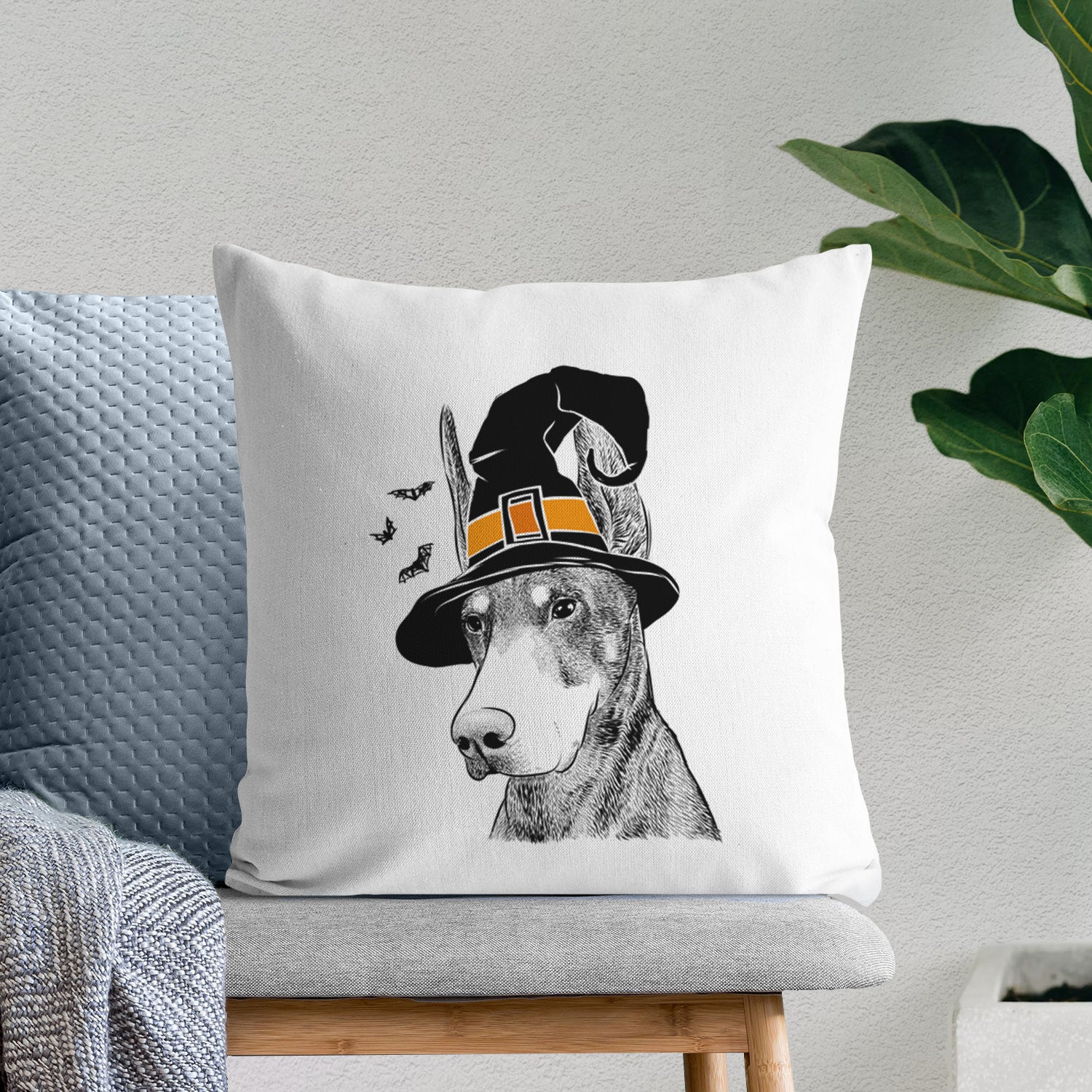 Sunny the Doberman Pinscher - Throw Pillow Cover