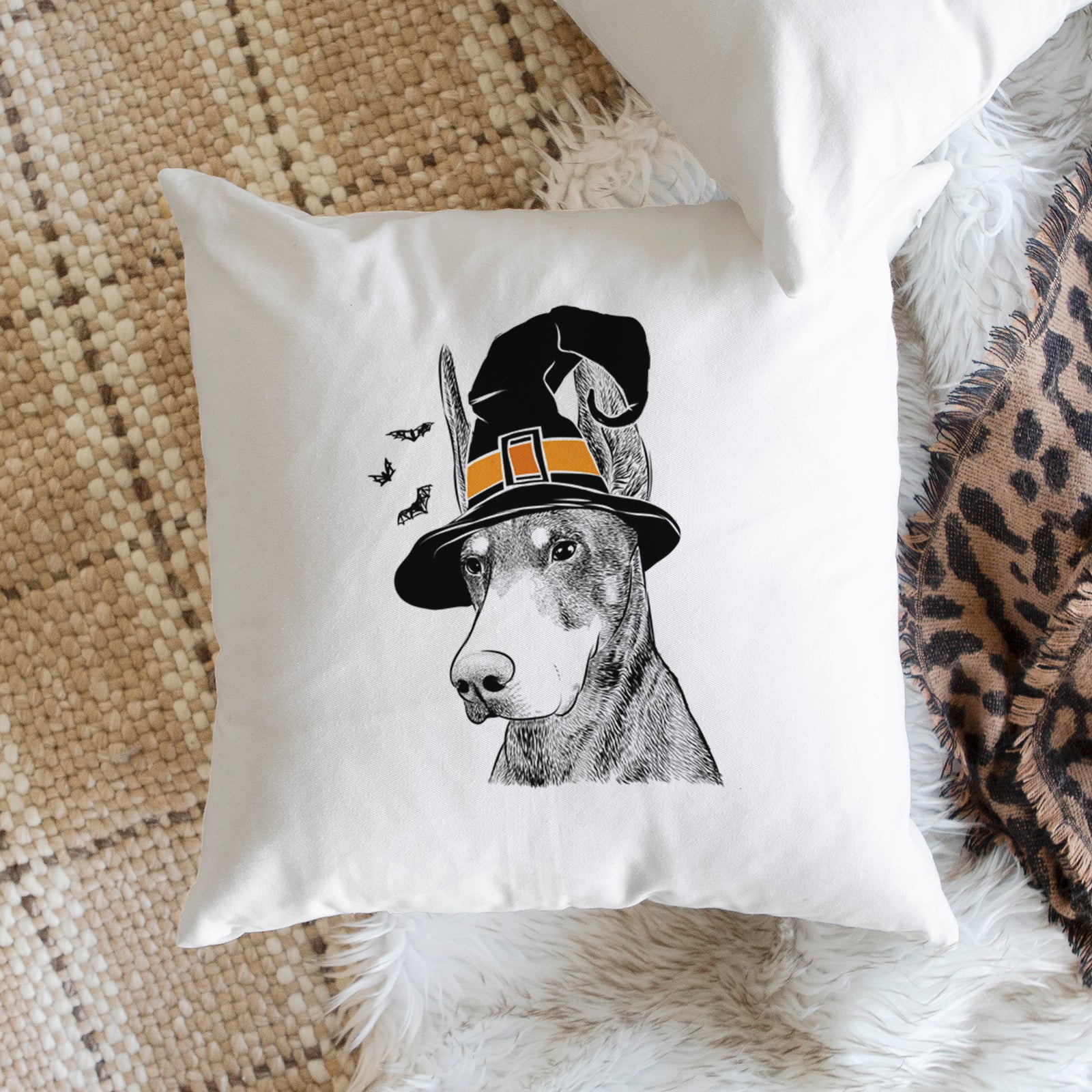 Sunny the Doberman Pinscher - Throw Pillow Cover