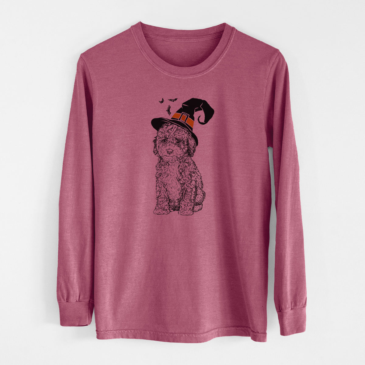 Witch Sweet Tea the Mini Doodle - Men's Heavyweight 100% Cotton Long Sleeve